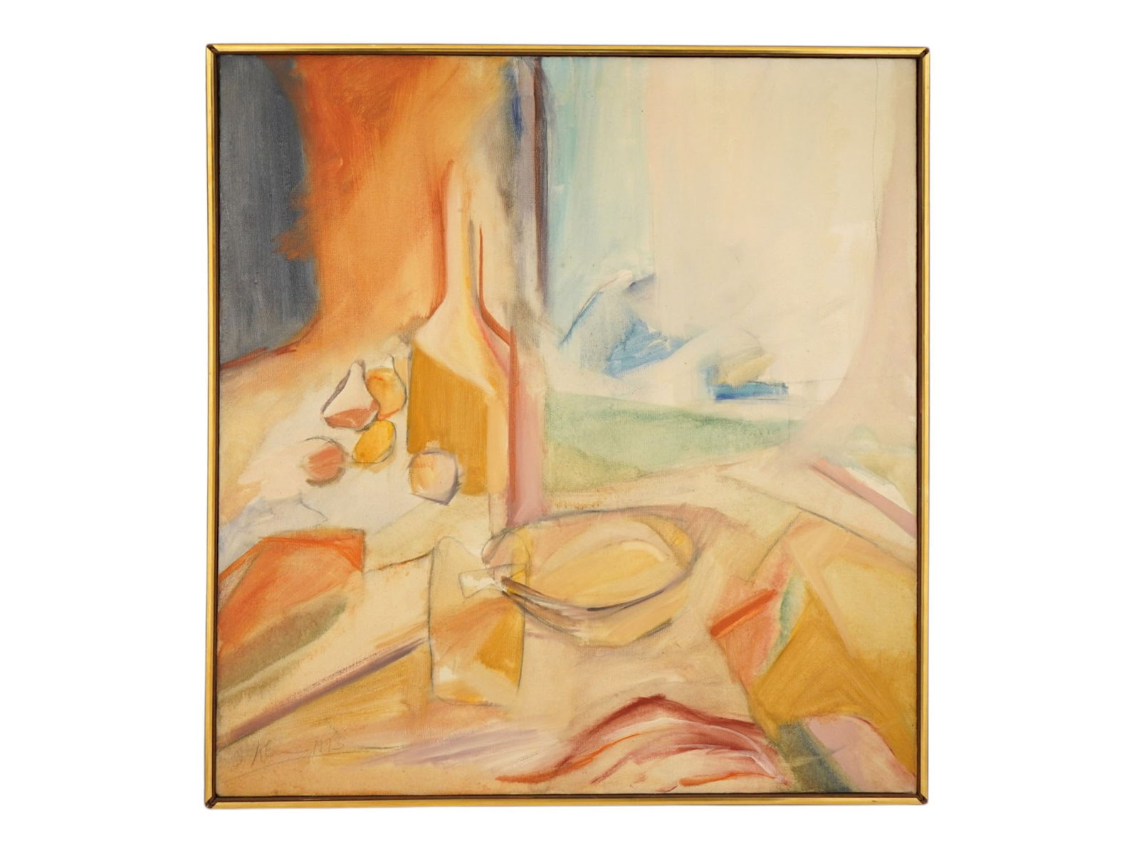 BROCK KLEIN ABSTRACT STILL LIFE OIL PAINTING 1973 (1 of 4)