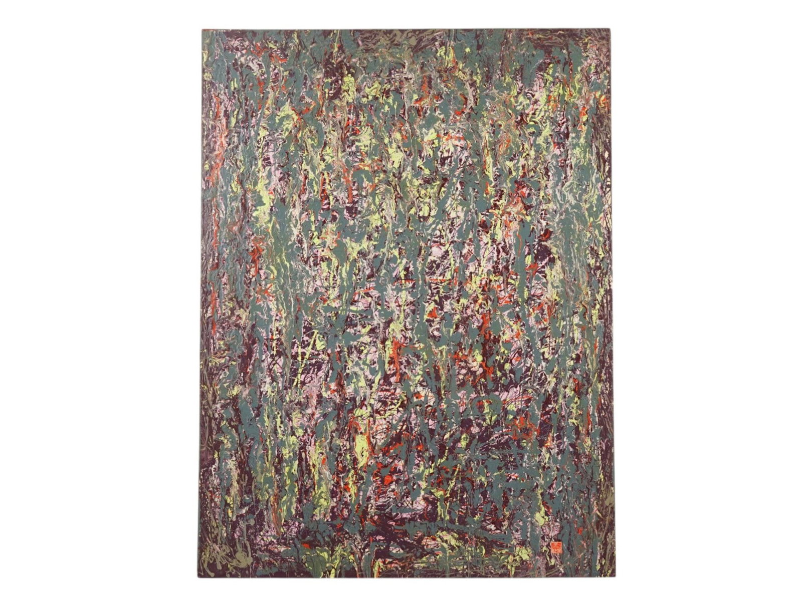MID CENT ABSTRACT EXPRESSIONIST PAINTING SIGNED RMB (1 of 5)