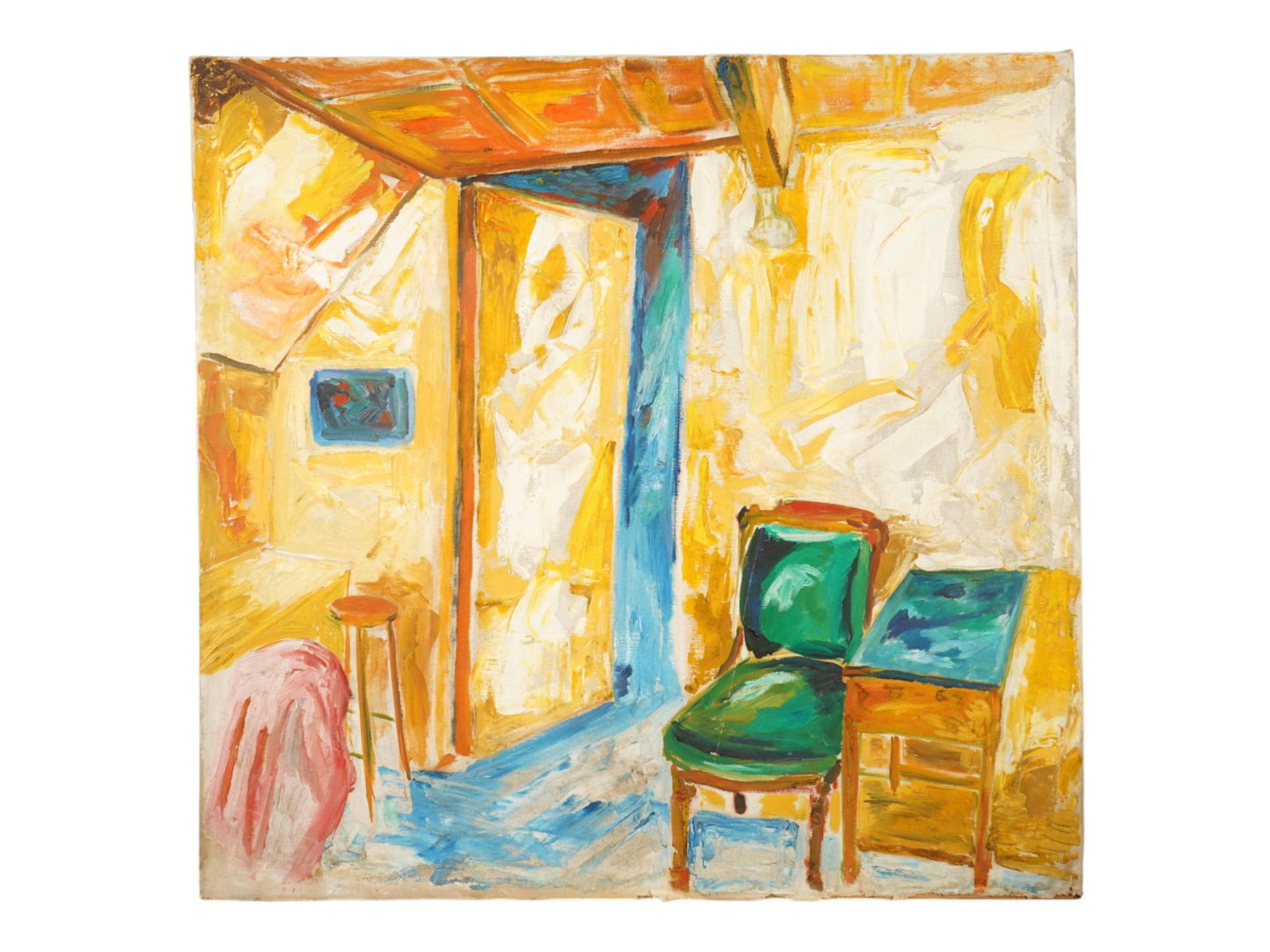 SEYMOUR KRASNEY AMERICAN INTERIOR SCENE OIL PAINTING (1 of 5)