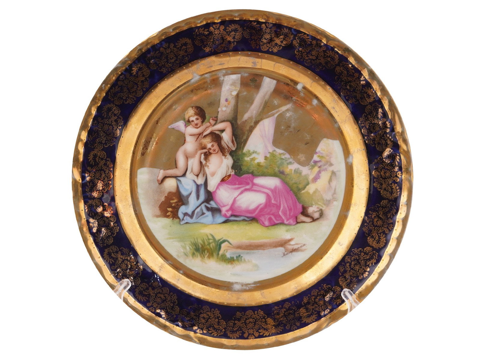 ANTIQUE AUSTRIAN VICTORIA CARLSBAD PORCELAIN PLATE (1 of 5)