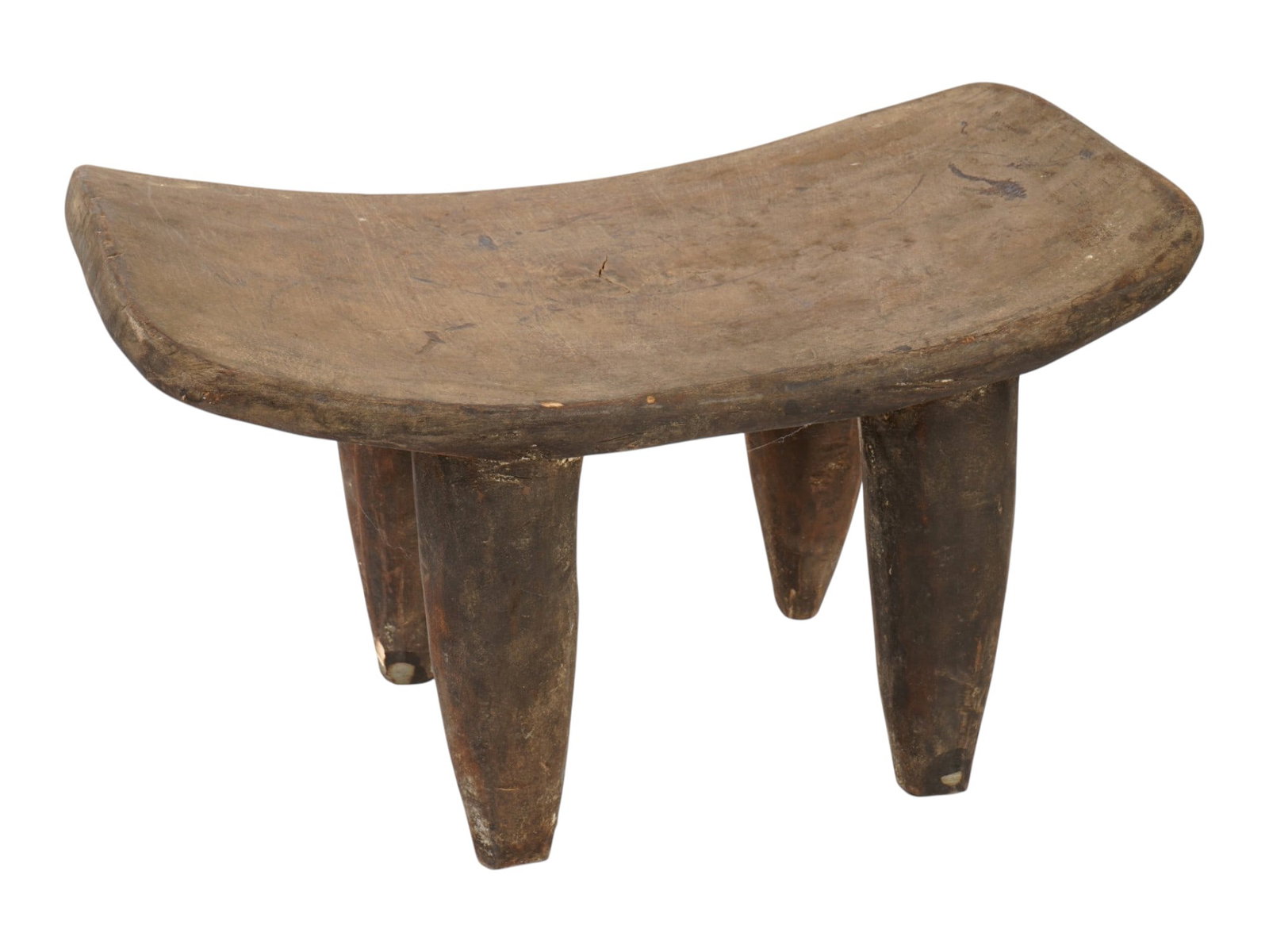 AFRICAN WOOD SENUFO MILKING STOOL FROM IVORY COAST (1 of 9)