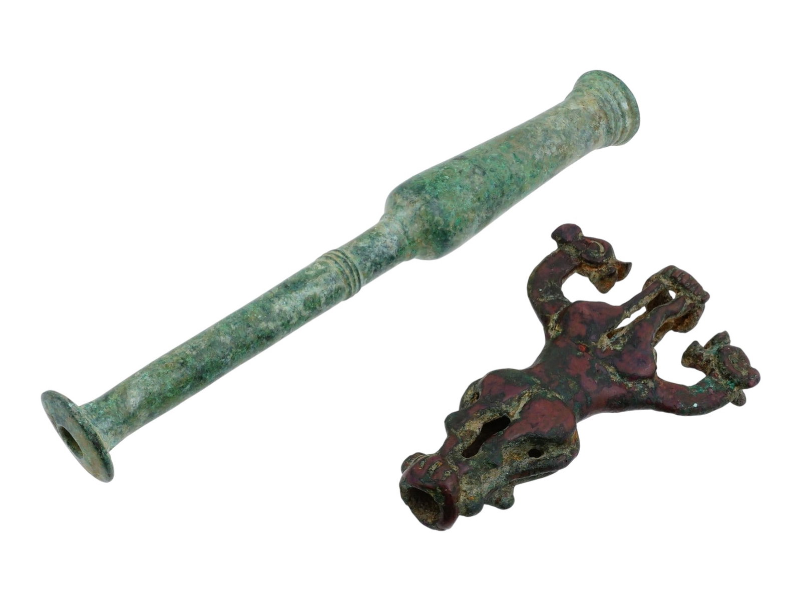 ANCIENT LURISTAN BRONZE FINIAL WITH STAND CA 1000 BC (1 of 12)