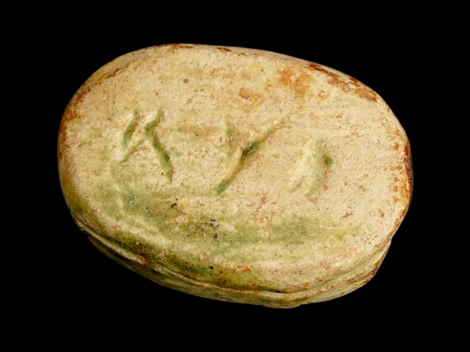 ANCIENT HOLY LAND STEATITE SCARAB 1ST MILLENNIUM BC (1 of 4)
