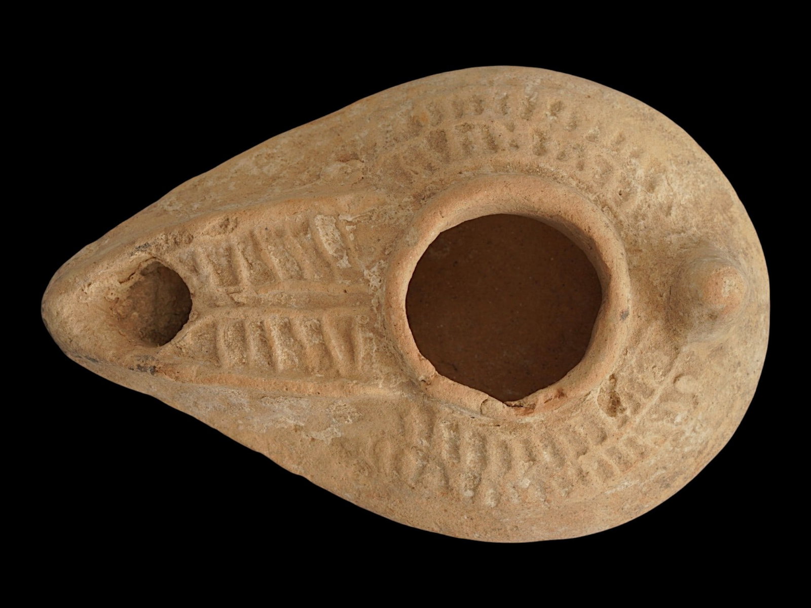 ANCIENT BYZANTINE TERRACOTTA OIL LAMP 3RD OR 4TH AD (1 of 6)
