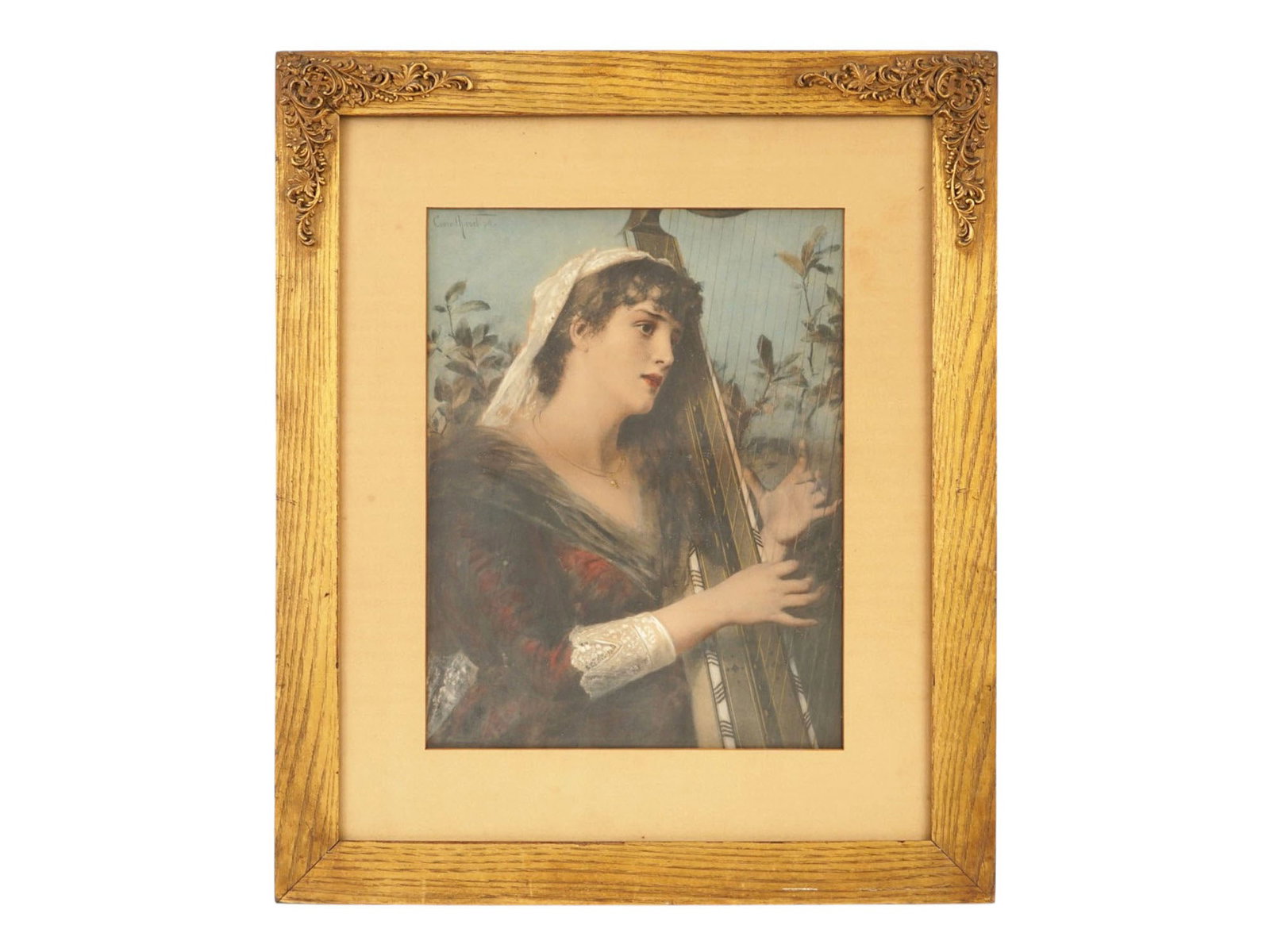 PORTRAIT HAND COLORED LITHOGRAPH AFTER CONRAD KIESEL (1 of 5)