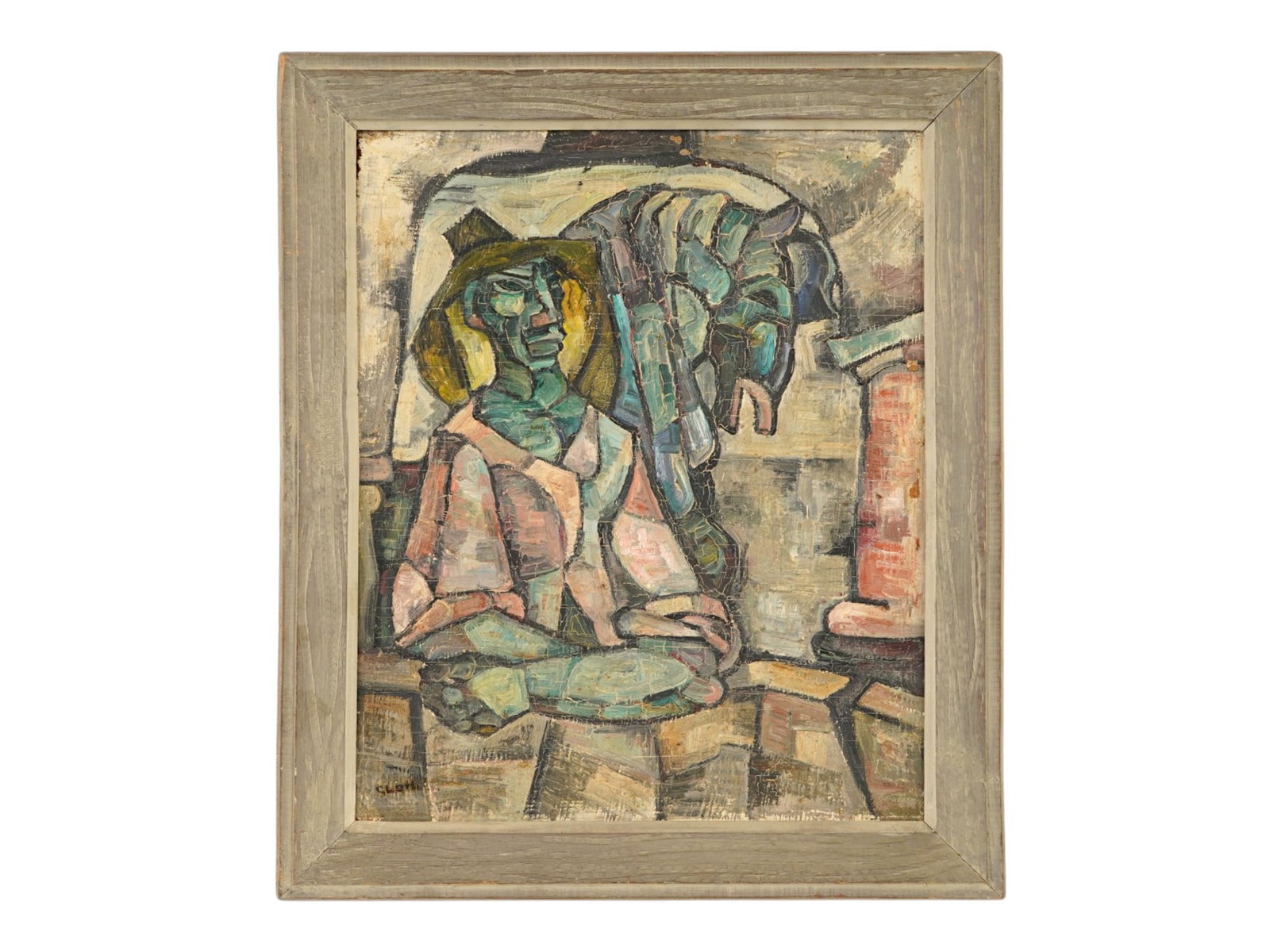 ABSTRACT ITALIAN OIL PAINTING BY CARLO LOTTI (1 of 5)