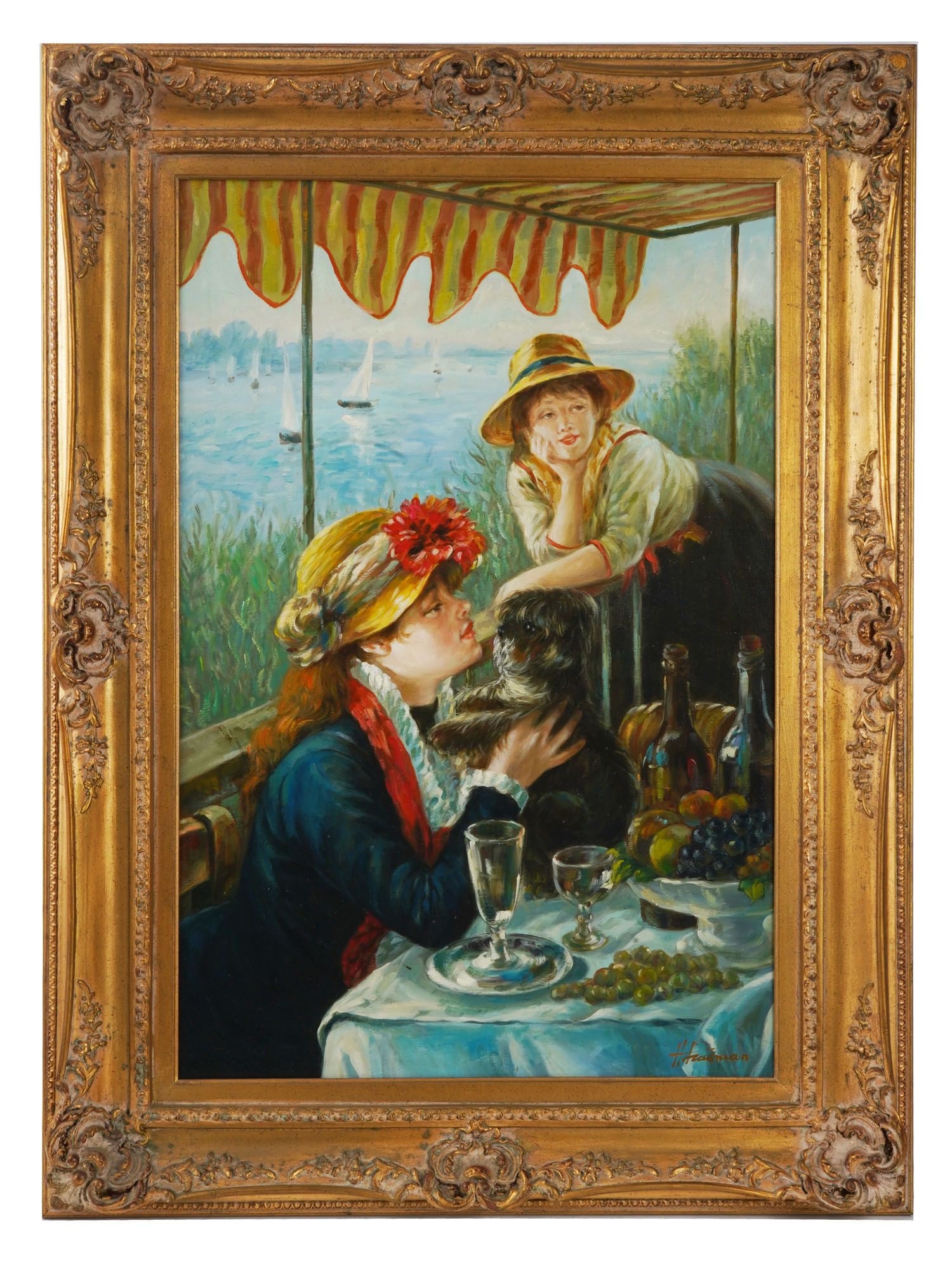 AFTER RENOIR OIL GENRE IMPRESSIONIST PAINTING (1 of 4)