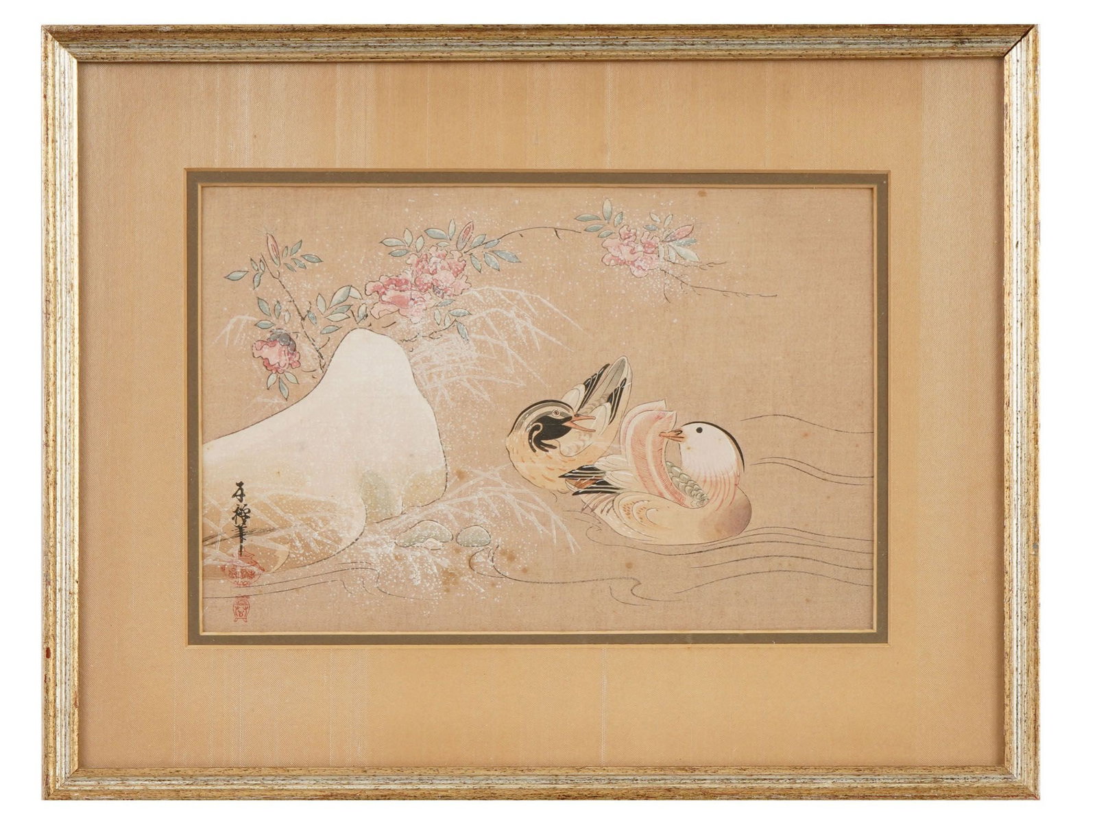 JAPANESE MANDARIN DUCKS PAINTING AFTER MIYAZAKI YUZEN (1 of 5)