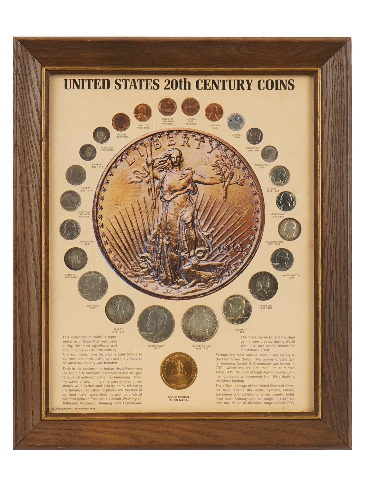 UNITED STATES 20TH CENTURY FRAMED COIN COLLECTION (1 of 4)