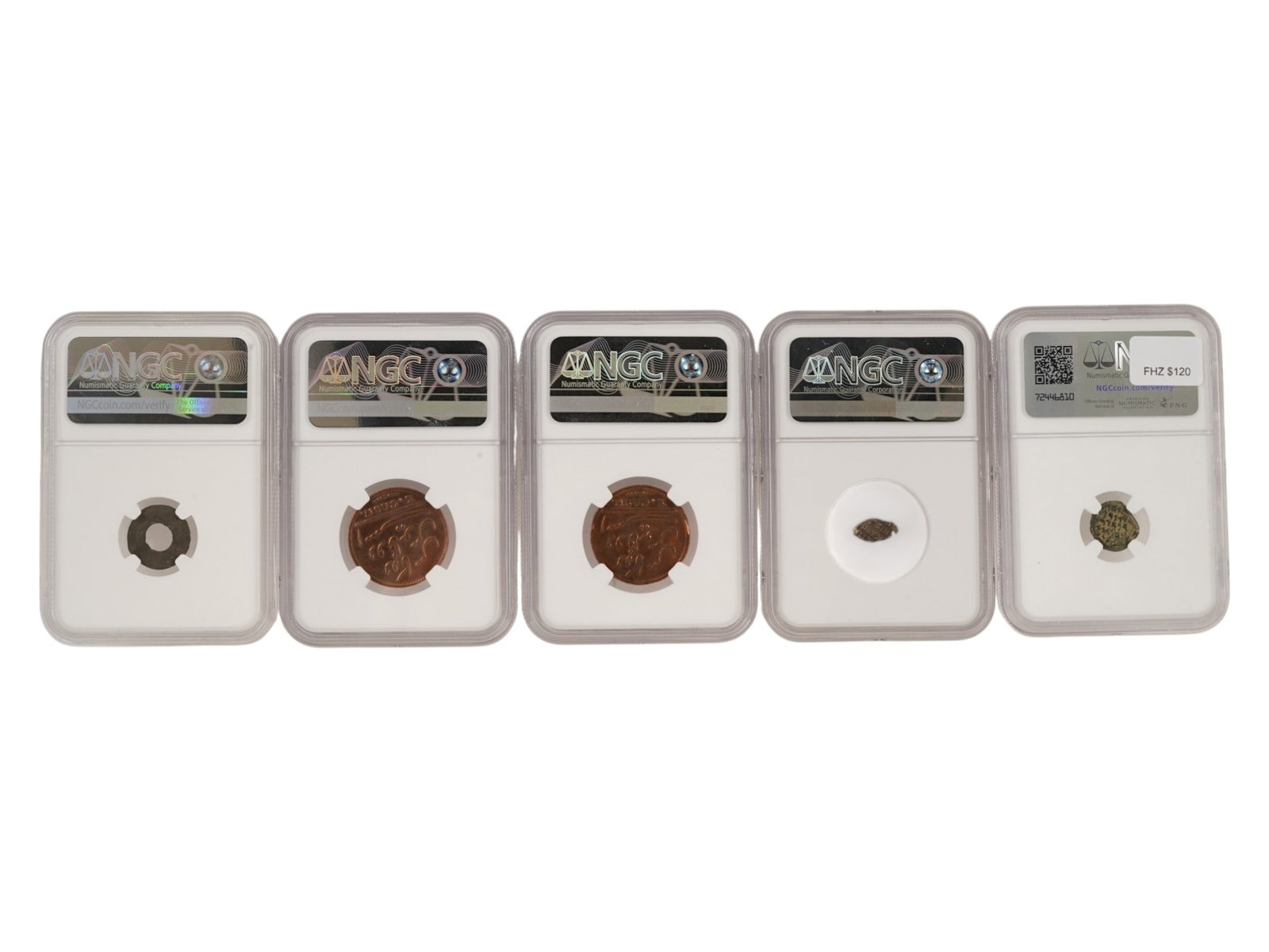 LOT OF NGC GRADED INDONESIAN INDIAN AND RUSSIAN COINS (1 of 6)