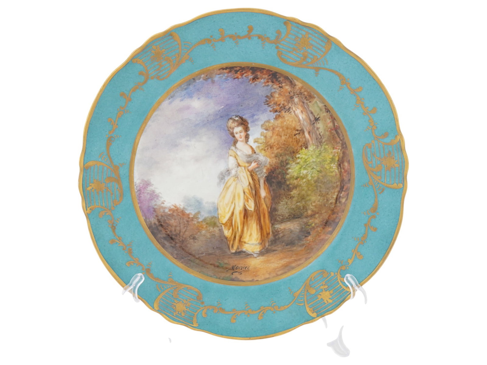 CHARLES AHRENFELDT FRENCH PORCELAIN PLATE SIGNED (1 of 5)
