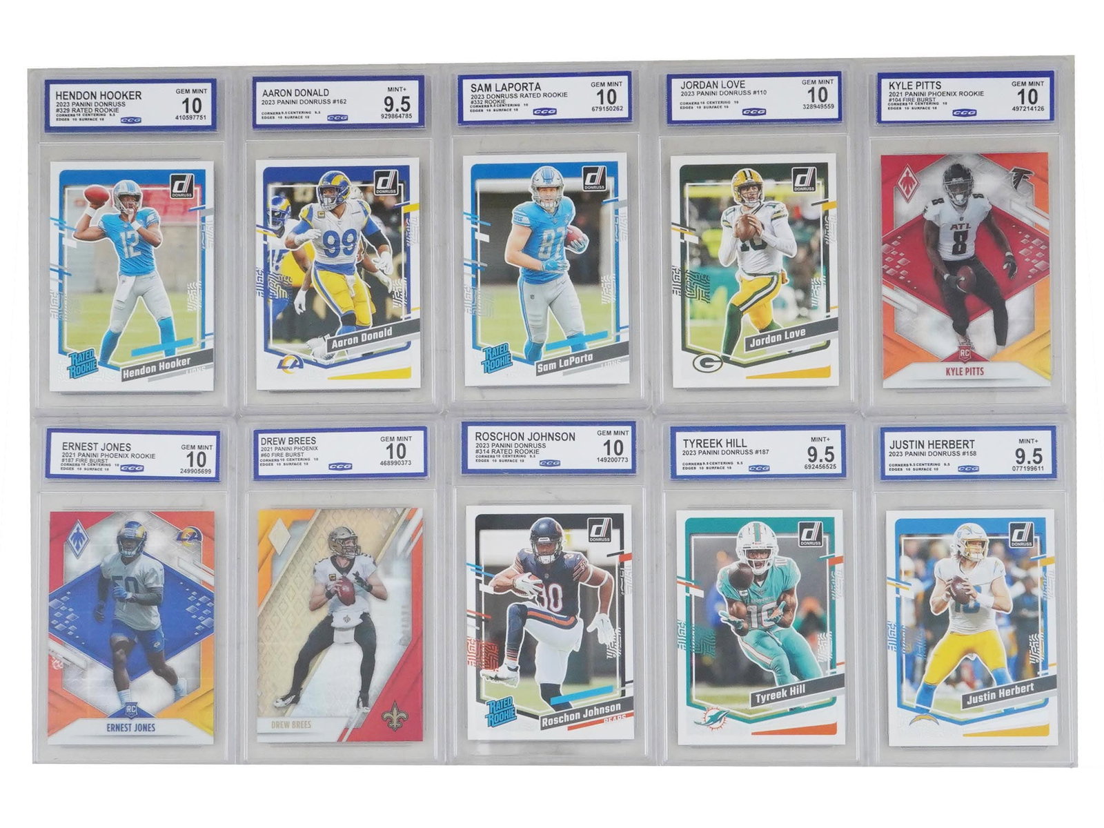 LOT OF CCG GRADED NFL CARDS (1 of 2)