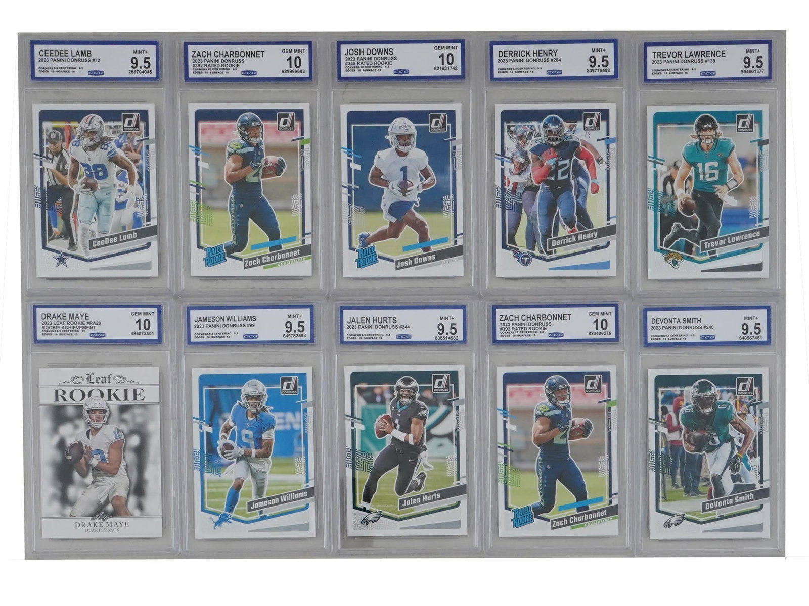 LOT OF CCG GRADED NFL CARDS (1 of 2)