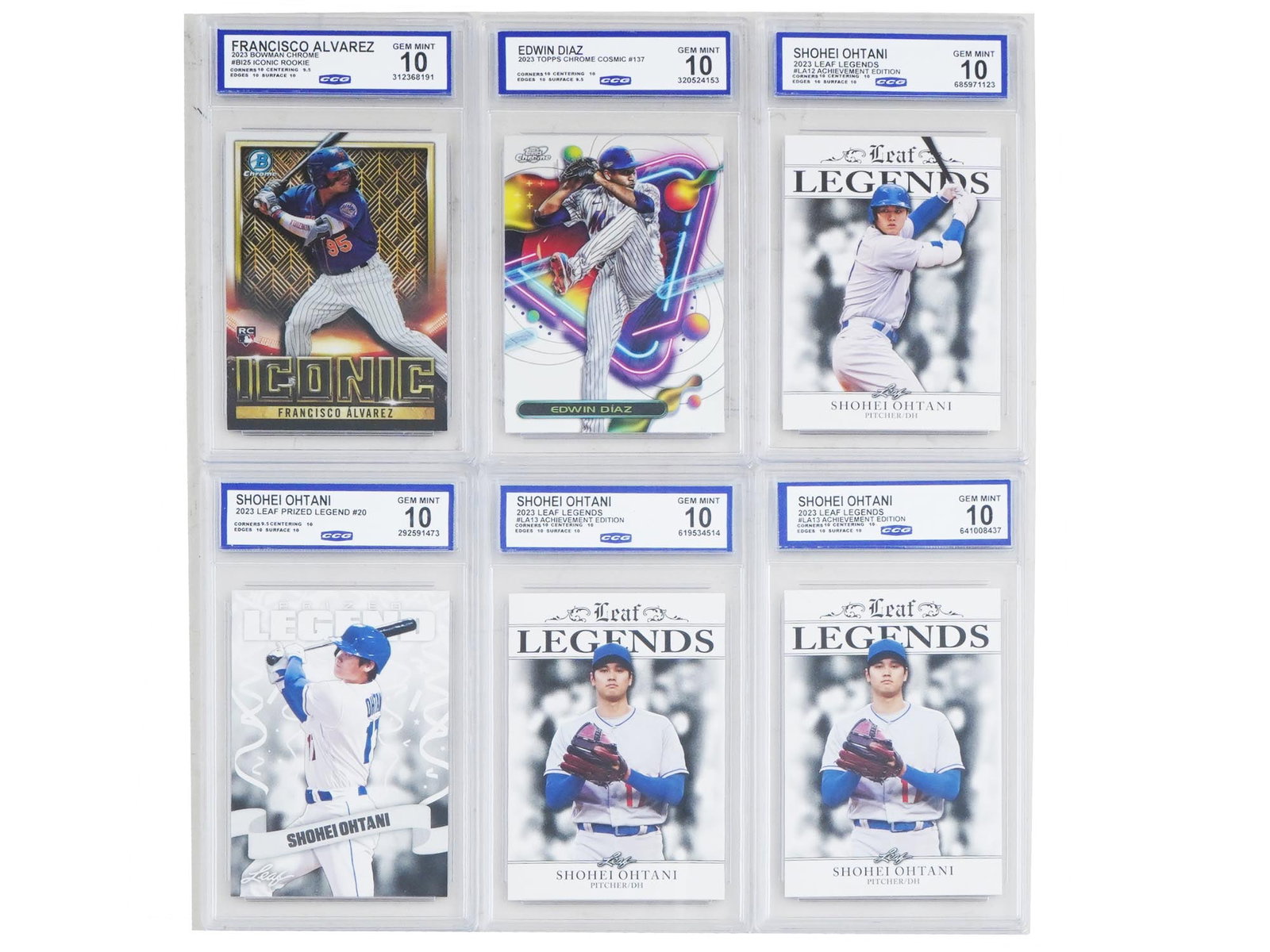CCG GRADED BASEBALL CARDS LOT WITH 4 OHTANI 10S (1 of 2)