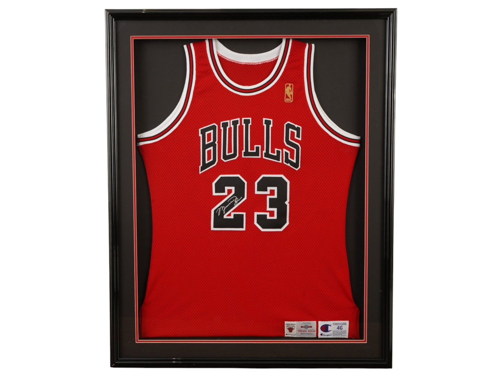 MICHAEL JORDAN SIGNED GOLD LOGOMAN JERSEY: This premium Michael Jordan autographed jersey features the iconic Gold Logoman design, representing one of basketball's greatest legacies. The signature is unconditionally guaranteed by Leming & Sons