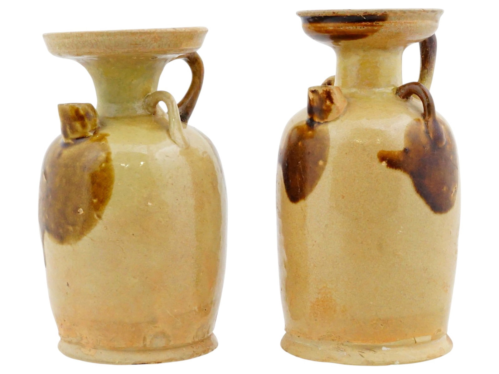 LOT OF TWO CHINESE TANG DYNASTY GLAZED CERAMIC JUGS (1 of 11)
