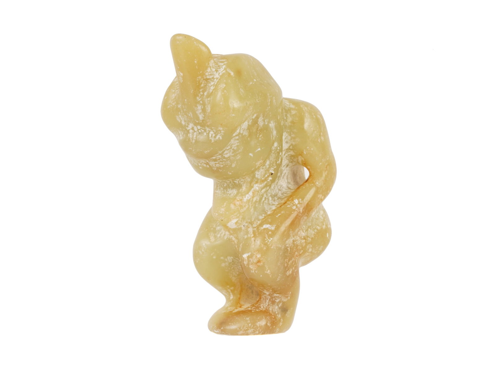 CHINESE HAND CARVED PALE GREEN JADE FIGURINE (1 of 7)