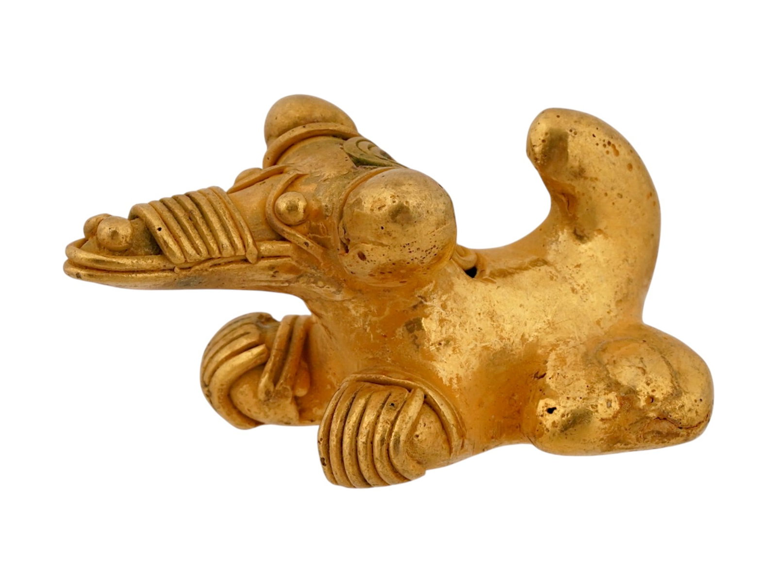 ANCIENT PRE COLOMBIAN TUMBAGA GOLD COPPER ALLOY PENDANT (1 of 7)