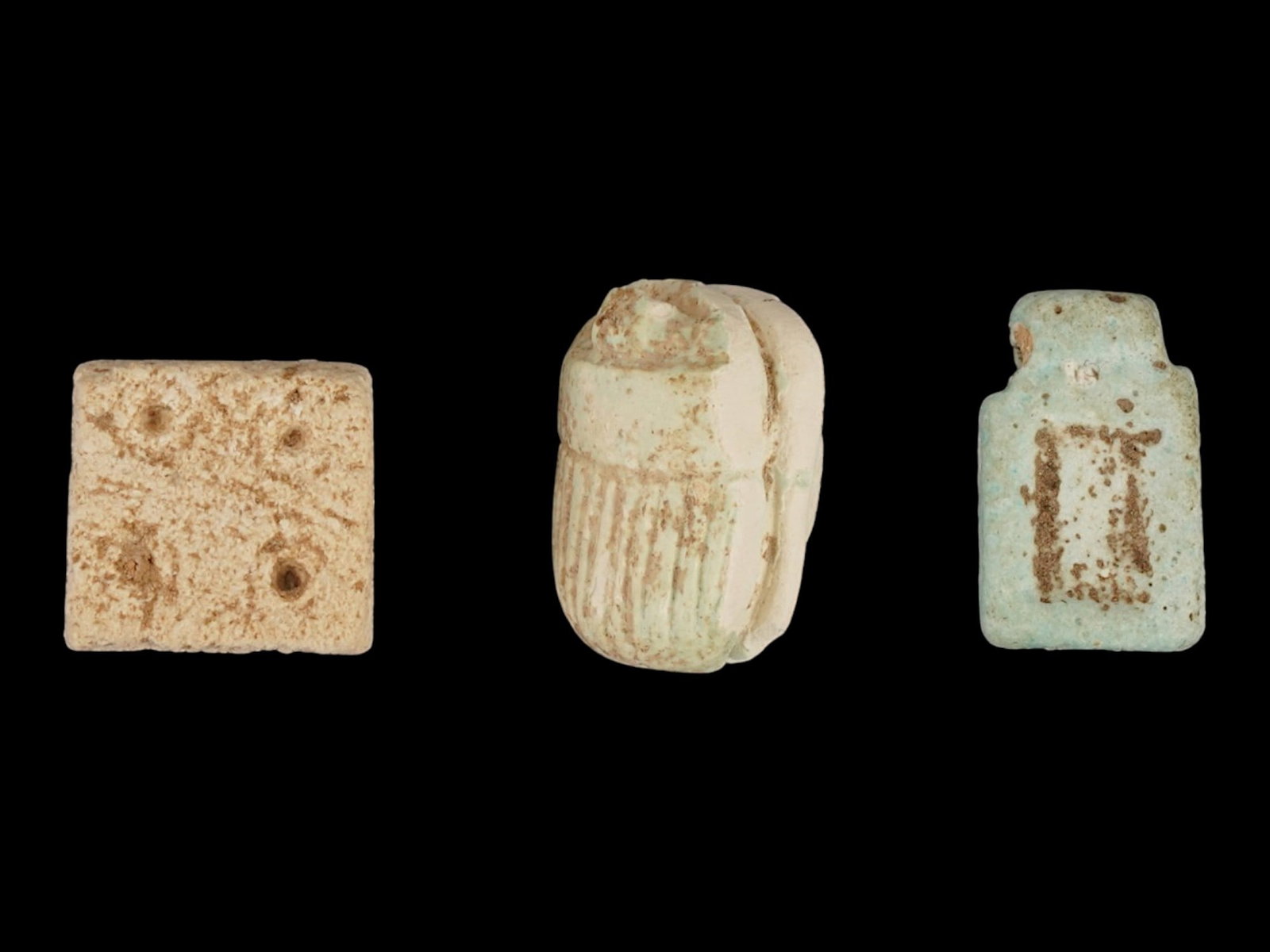 GROUP OF THREE EGYPTO ROMAN ARCHAEOLOGICAL ARTIFACTS (1 of 5)