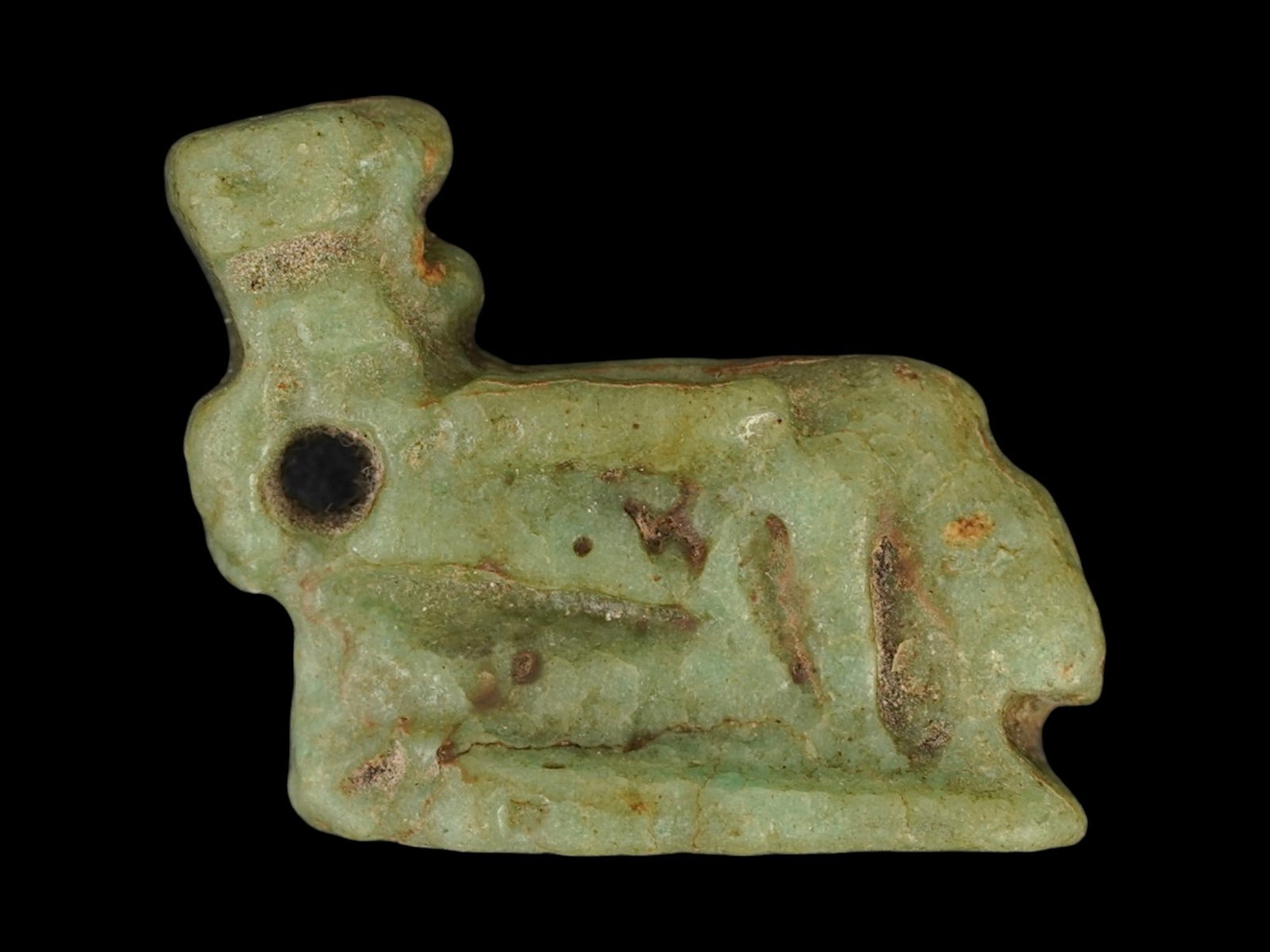 ANCIENT EGYPTIAN FAIENCE EROTIC PENDANT OF PATAIKOS (1 of 5)