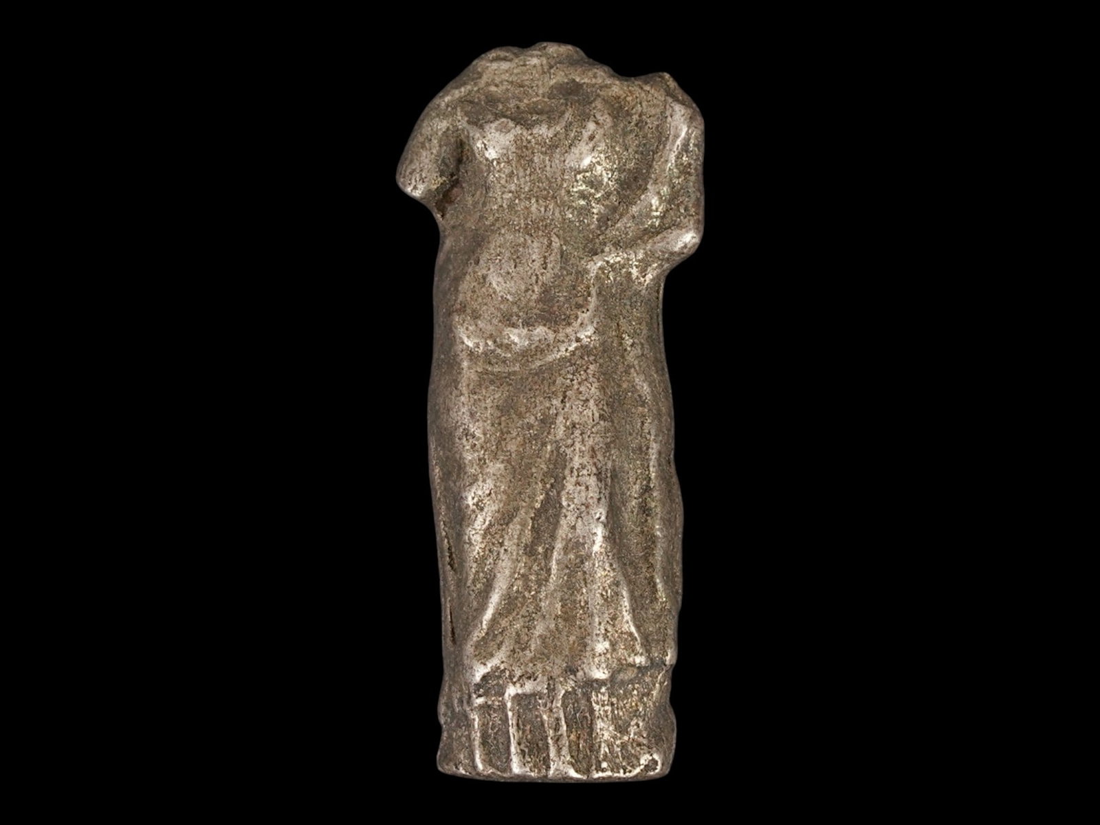 ANCIENT ROMAN SILVER FORTUNA TORSO STATUE 100 TO 300 AD (1 of 6)