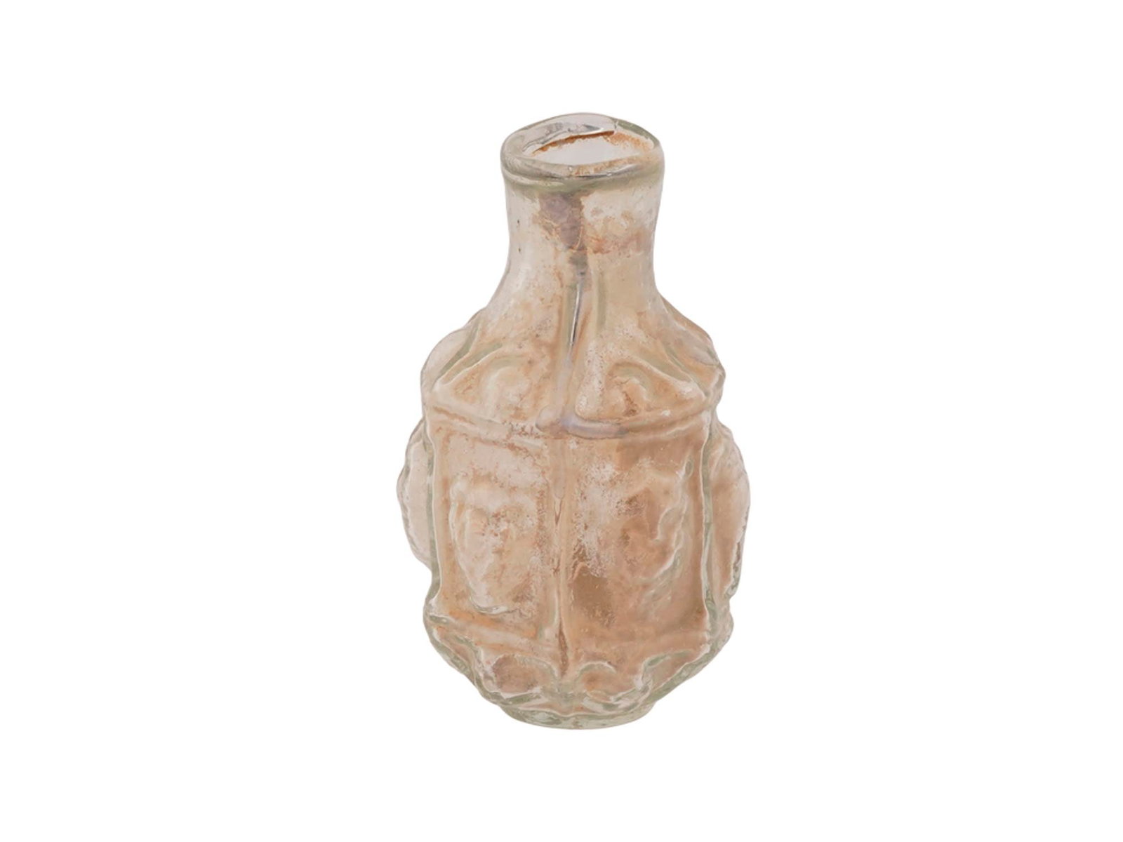 ANCIENT HOLY LAND GLASS BOTTLE W DESIGNS 100 TO 300 AD (1 of 9)