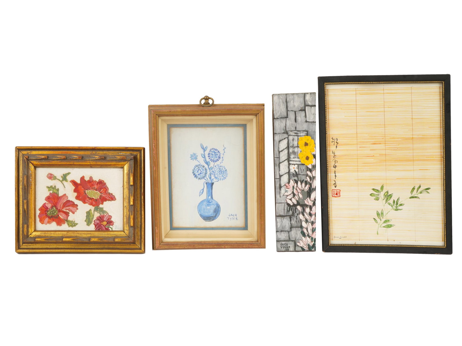 GROUP OF FOUR PAINTINGS IN MIXED MEDIA BY JACK TYLER (1 of 11)