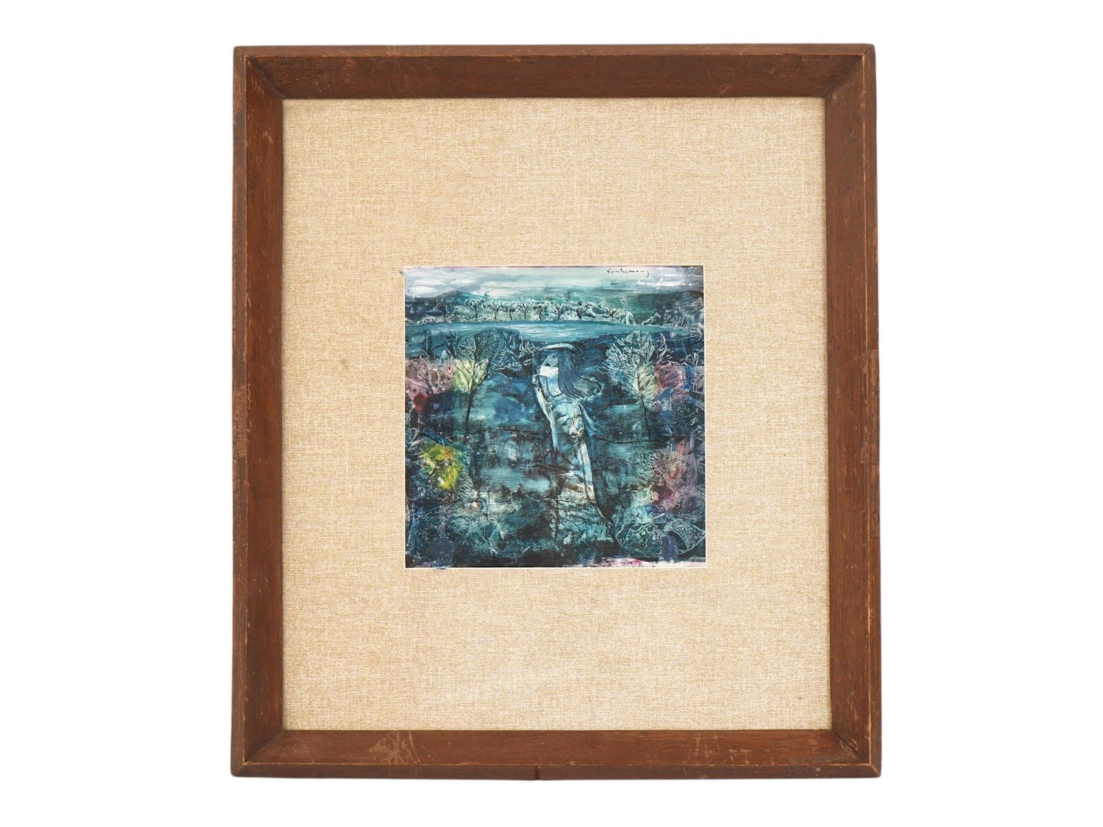 VIETNAMESE MIXED MEDIA PAINTING SIGNED DINH VAN CUONG (1 of 4)