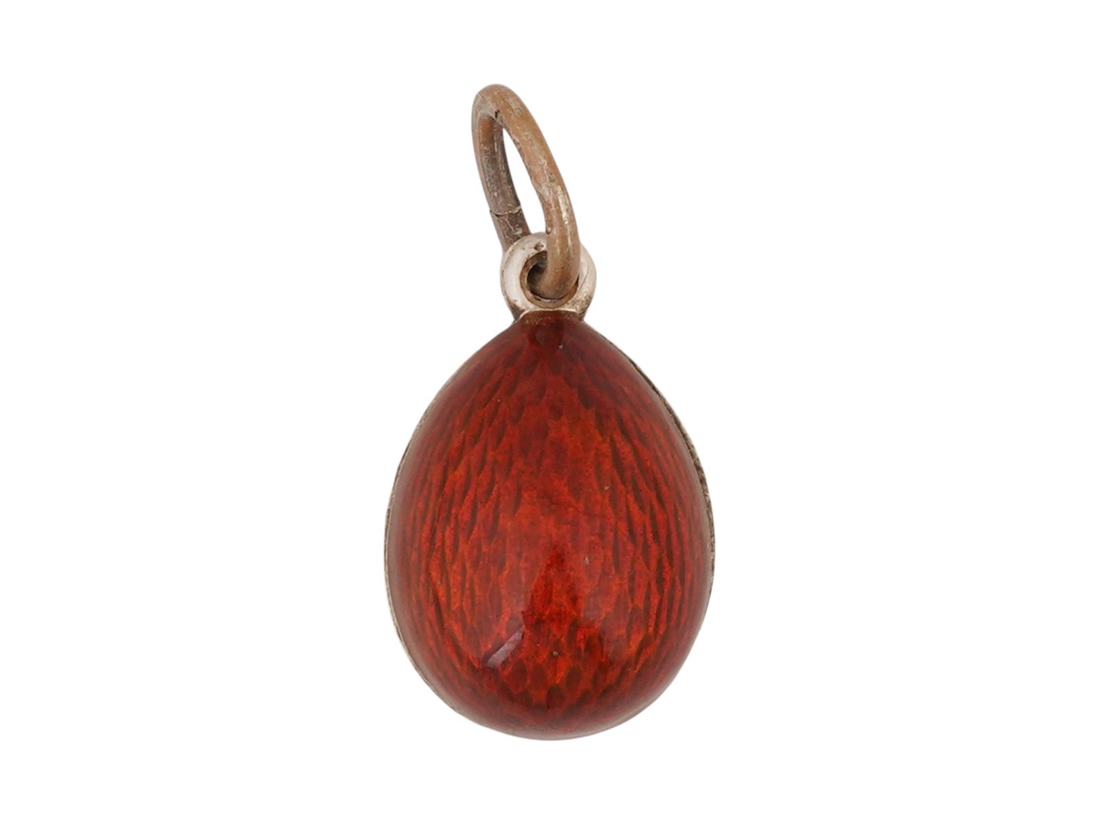 RUSSIAN SILVER GUILLOCHE ENAMEL EASTER EGG PENDANT (1 of 5)