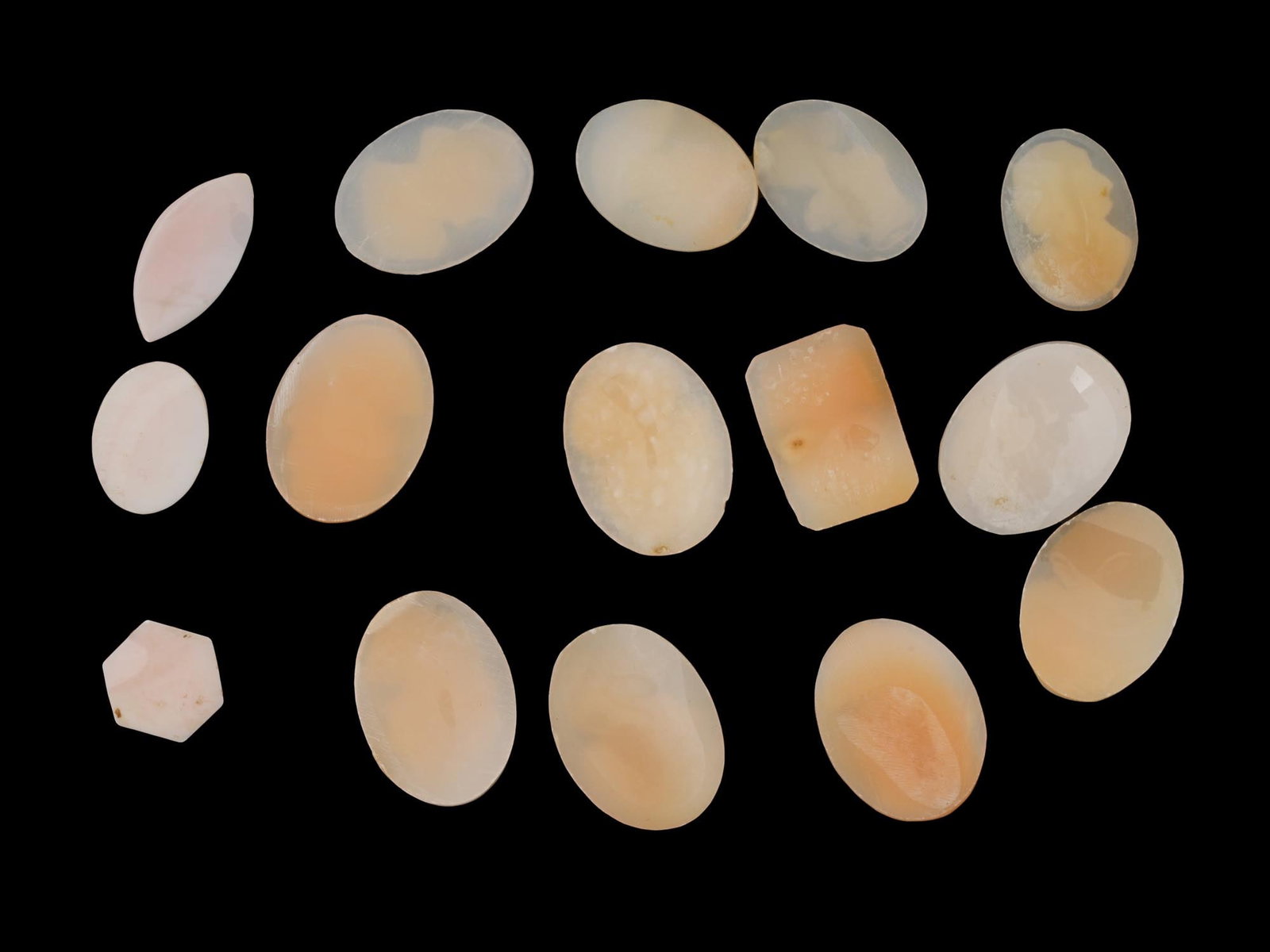 COLLECTION OF FEMALE PORTRAIT CARVED SHELL CAMEOS (1 of 3)