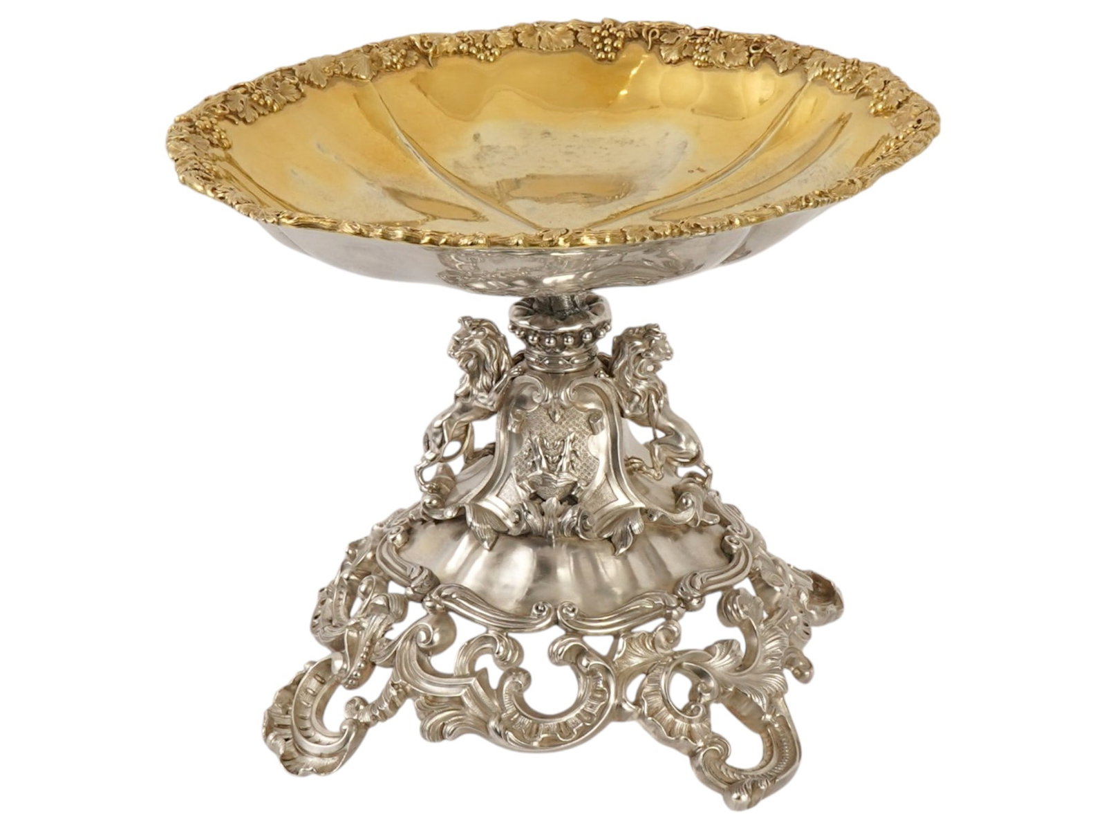 ANTIQUE EUROPEAN ROCOCO SILVER FOOTED CENTERPIECE (1 of 9)