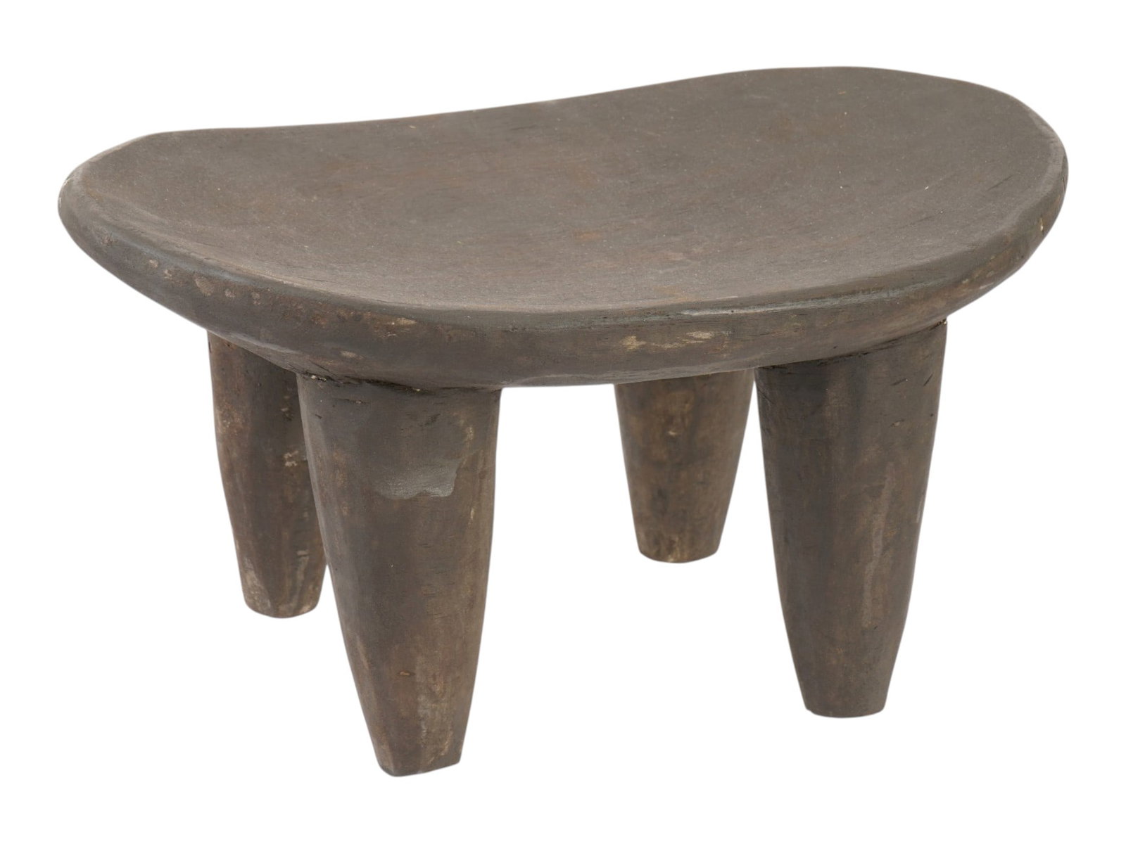 AFRICAN WOOD SENUFO MILKING STOOL FROM IVORY COAST (1 of 8)