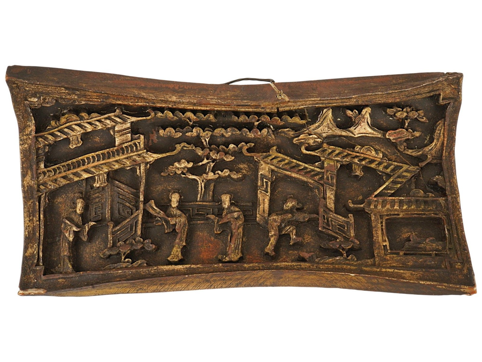 FIVE CHINESE DECORATIVE HAND PAINTED WALL PLAQUES - 2