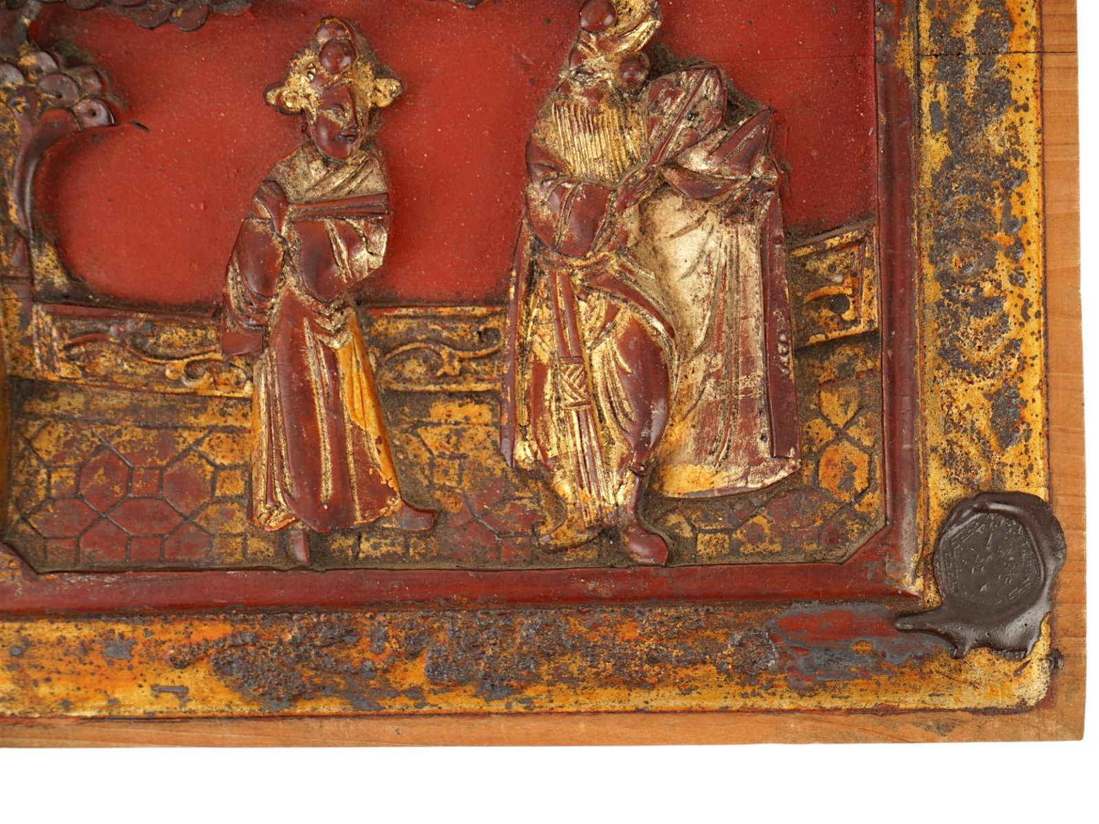 FIVE CHINESE DECORATIVE HAND PAINTED WALL PLAQUES - 8