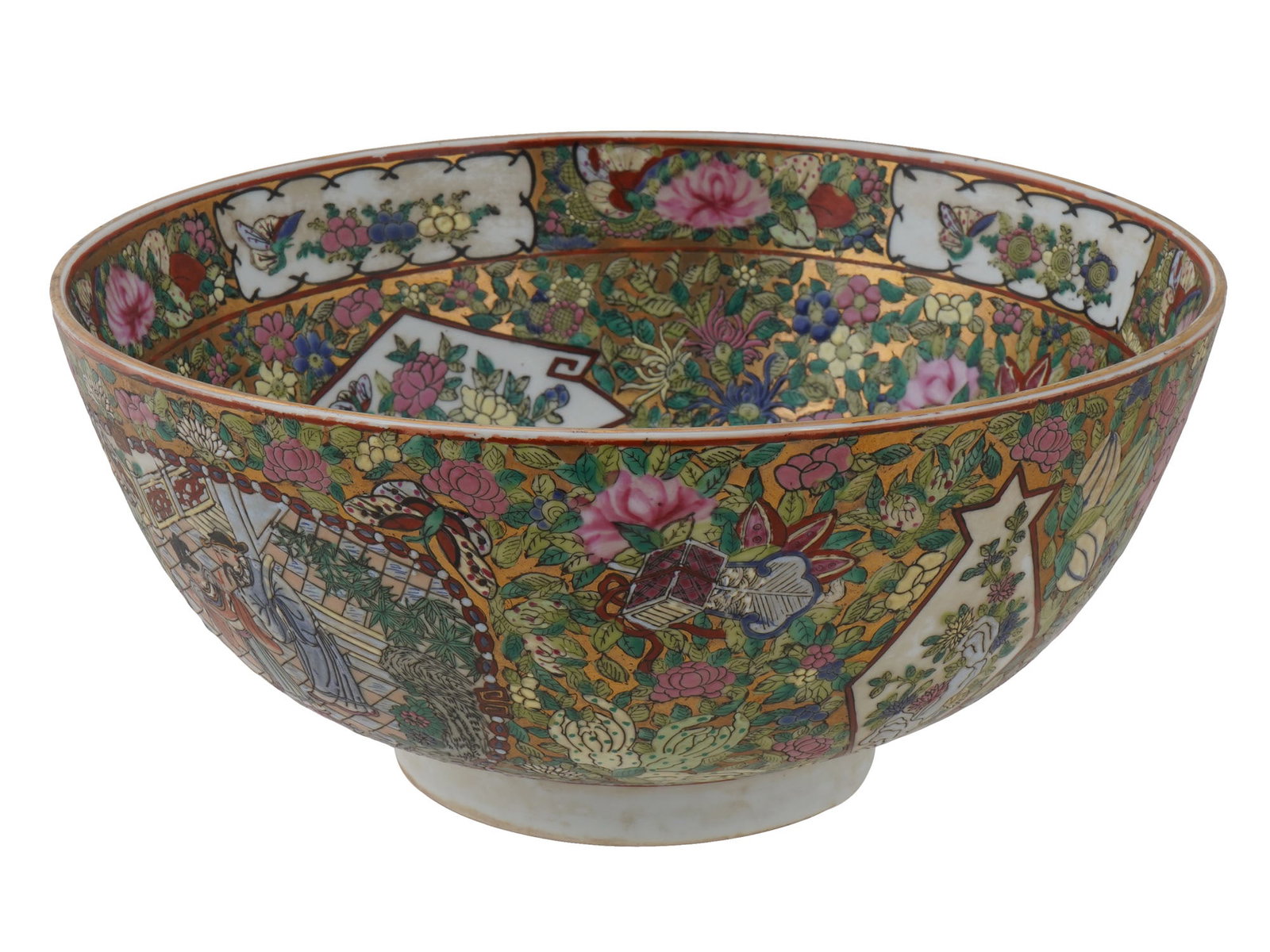 VINTAGE CHINESE PORCELAIN BOWL FAMILLE ROSE PALETTE (1 of 9)