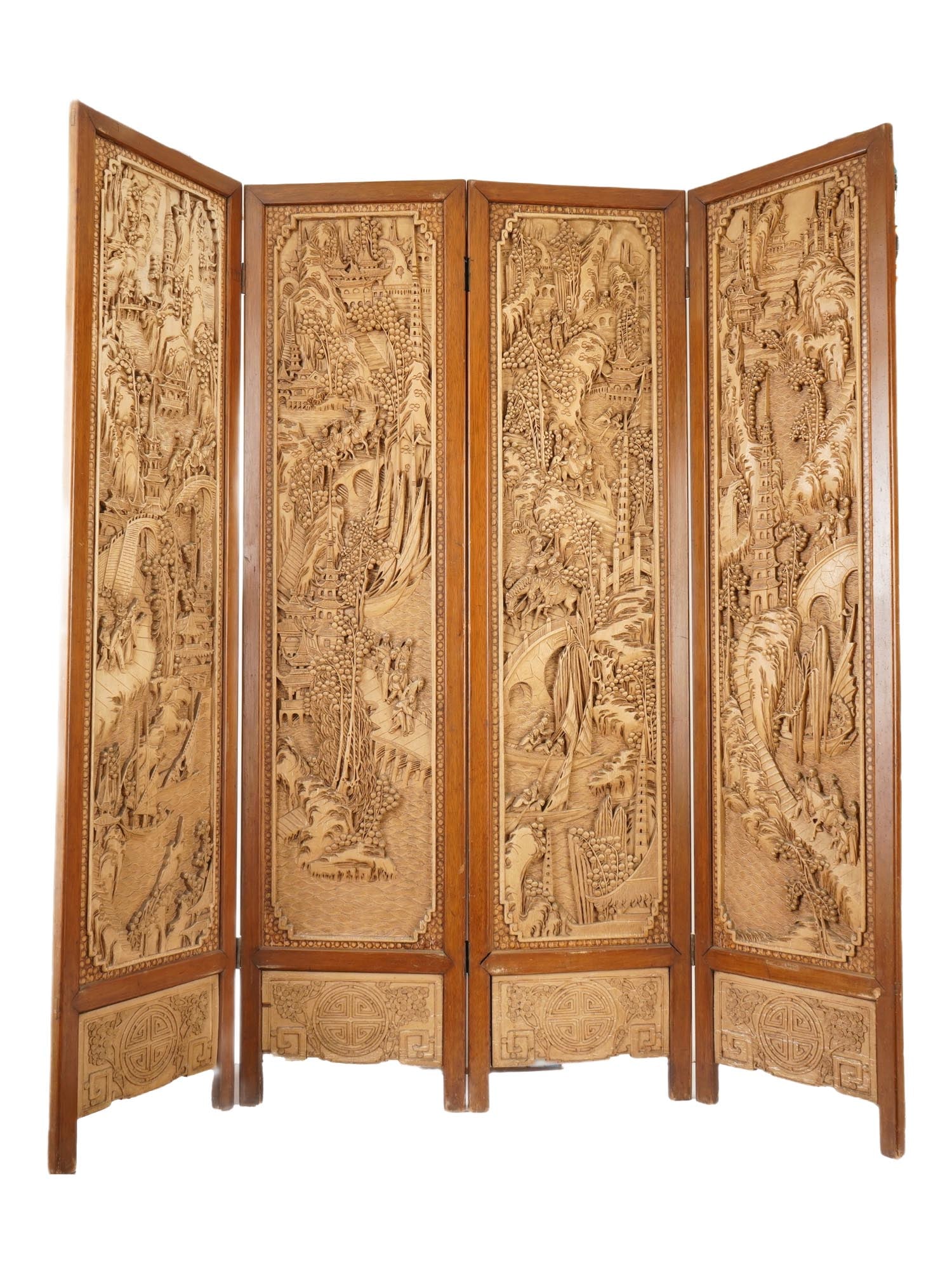 ANTIQUE CHINESE QING CARVED WOOD ROOM DIVIDER (1 of 13)