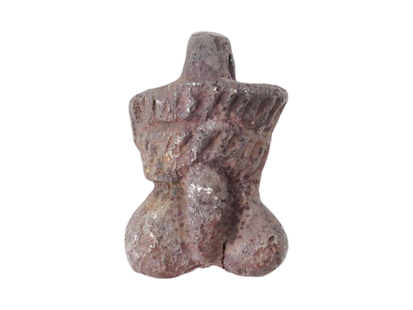 ANCIENT ROMAN SILVER PENDANT PHALLIC FIGURE MUTINUS: An ancient Roman silver pendant, dating to approximately 100 to 200 AD, depicting a stylized phallic figure representing Mutinus Titinus, a Roman deity associated with fertility, protection, and mascu