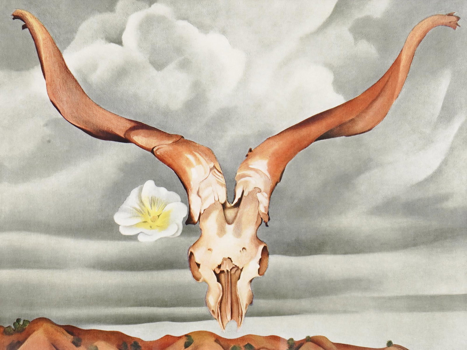 RAMS HEAD OFFSET LITHOGRAPH AFTER GEORGIA O KEEFFE - 2