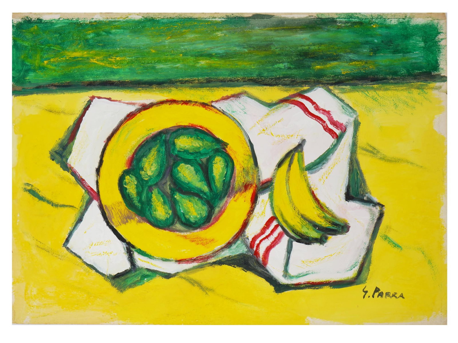 AFTER GINES PARRA SPANISH STILL LIFE GOUACHE PAINTING (1 of 4)