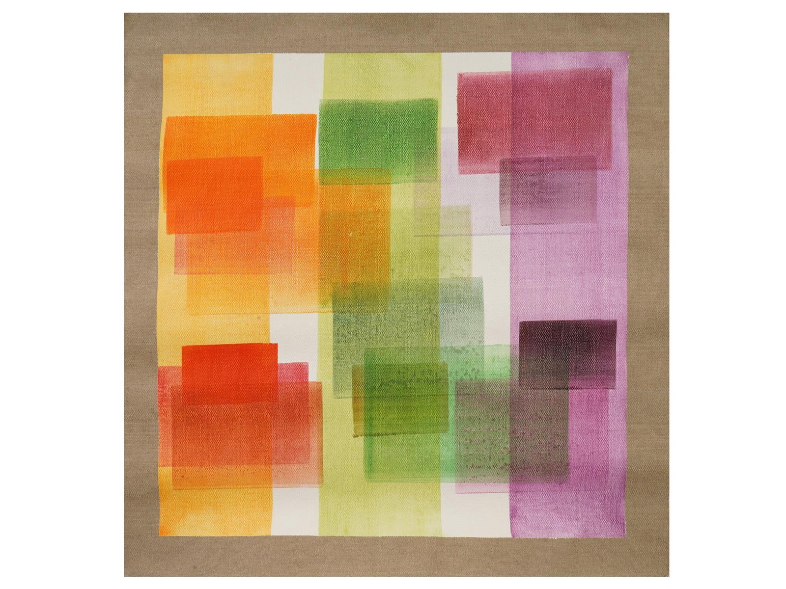 NATHALIE LESAGE FRENCH ACRYLIC ABSTRACT PAINTING W COA (1 of 5)