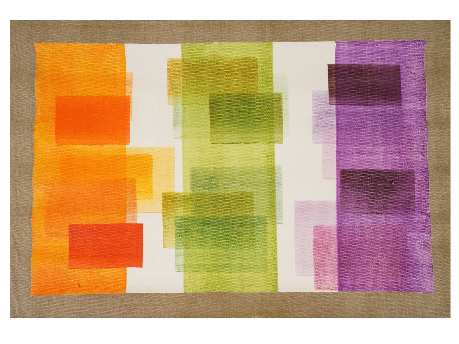 NATHALIE LESAGE FRENCH ACRYLIC ABSTRACT PAINTING W COA (1 of 5)