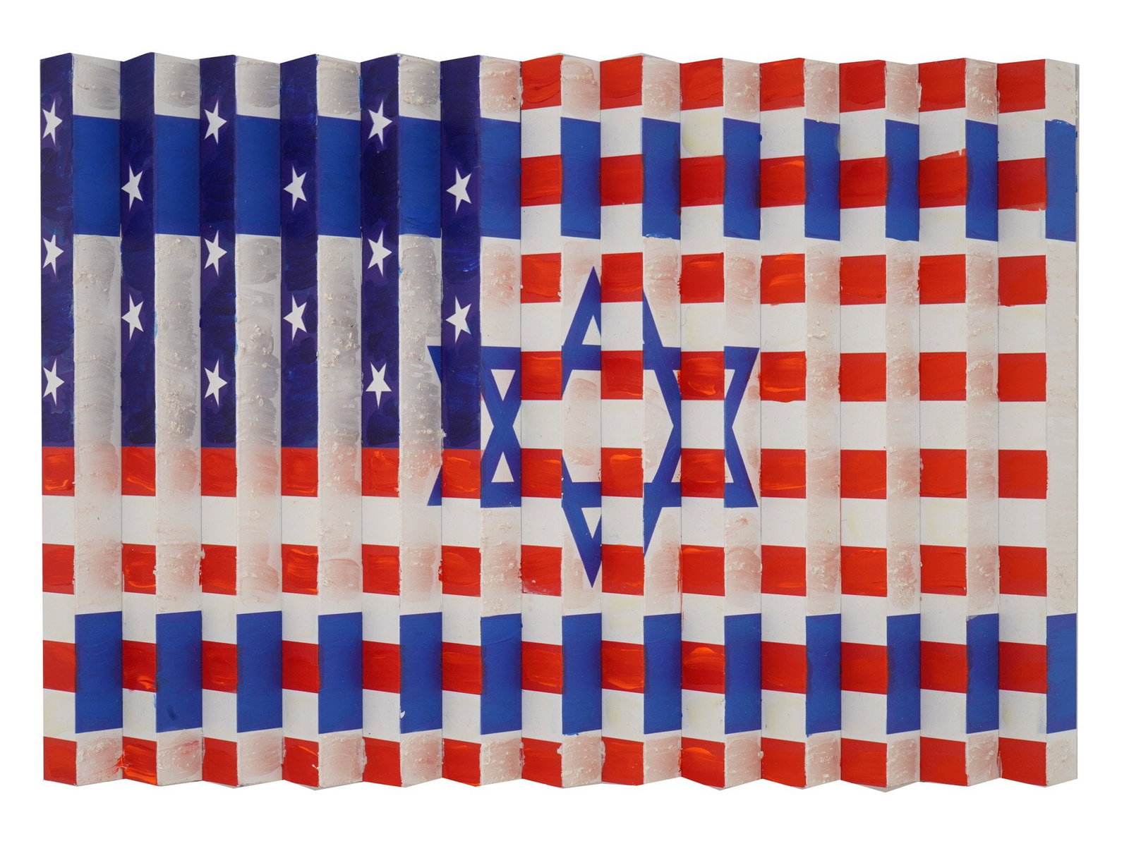 ELI COHEN JUDAICA ACRYLIC ALUMINIUM FLAGS ART W COA (1 of 5)