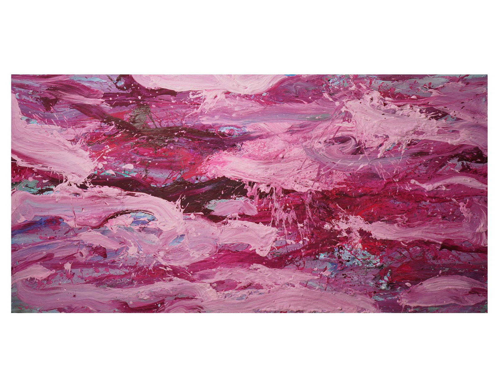 ION NICOLA MIXED MEDIA ABSTRACT COMPOSITION PAINTING (1 of 7)