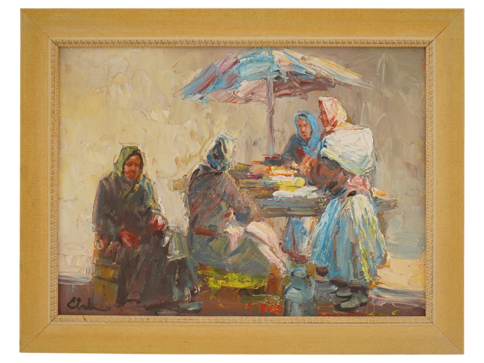 ERNO ERB POLISH GENRE SCENE OIL PAINTING (1 of 6)