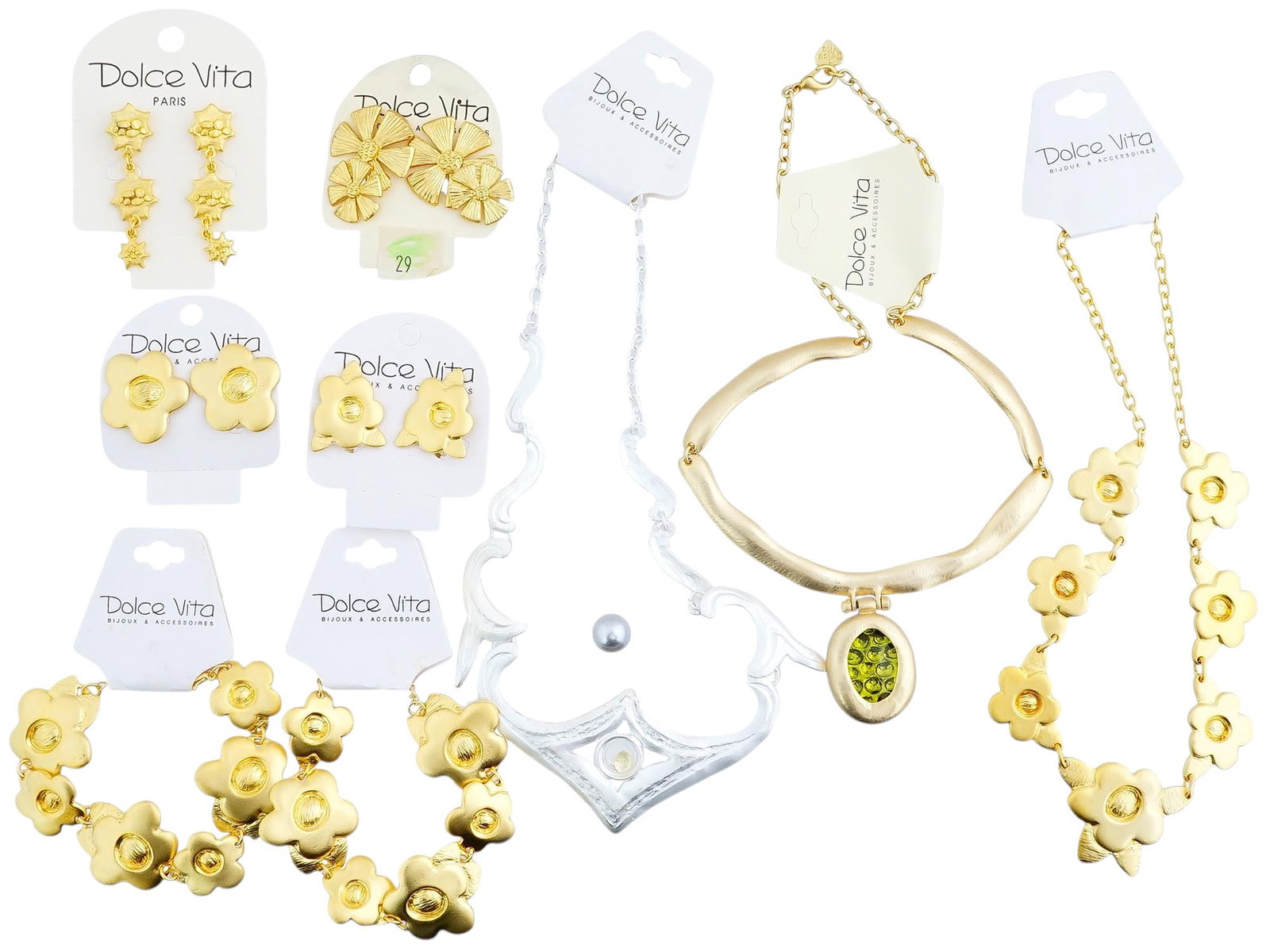 VINTAGE FRENCH DOLCE VITA CLIPS EARRINGS NECKLACES (1 of 7)