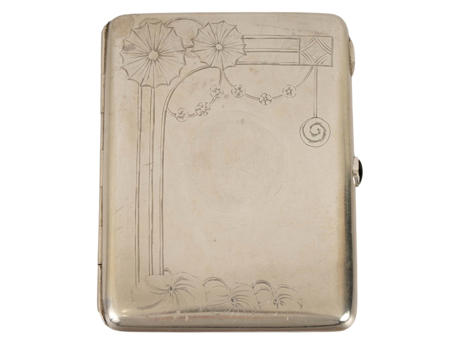 IMPERIAL RUSSIAN ENGRAVED SILVER CIGARETTE CASE - 2
