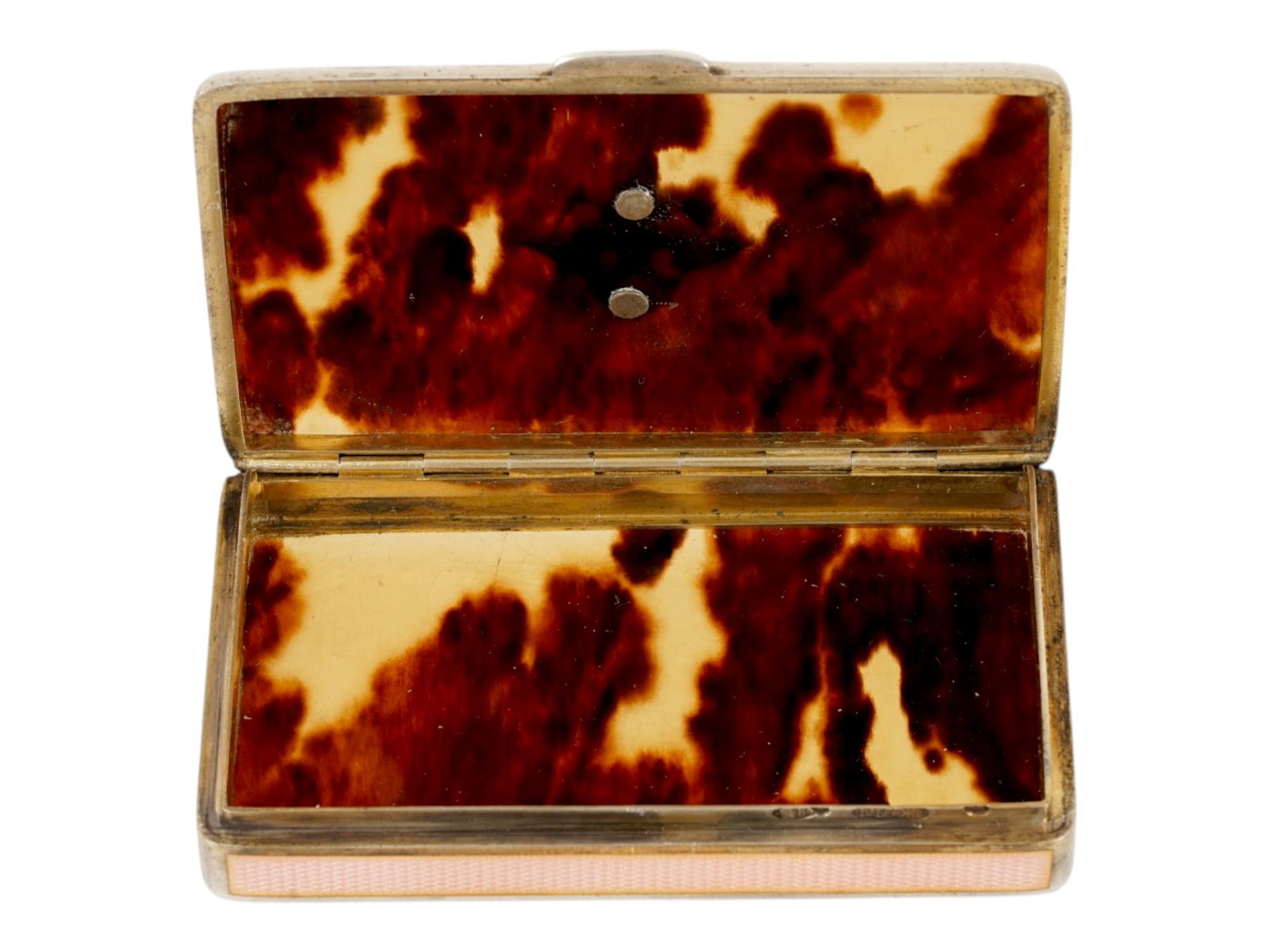 RUSSIAN SILVER ENAMEL DIAMOND RUBY CIGARETTE CASE - 7