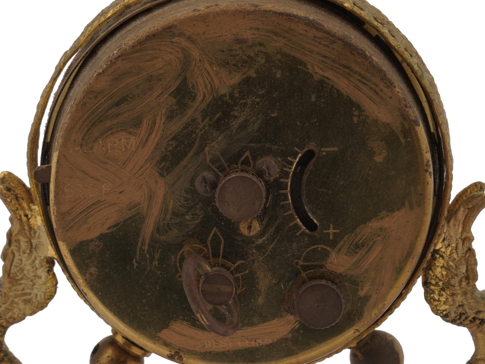 BLESSING BAROQUE STYLE CHERUB CLOCK ON ONYX BASE - 8