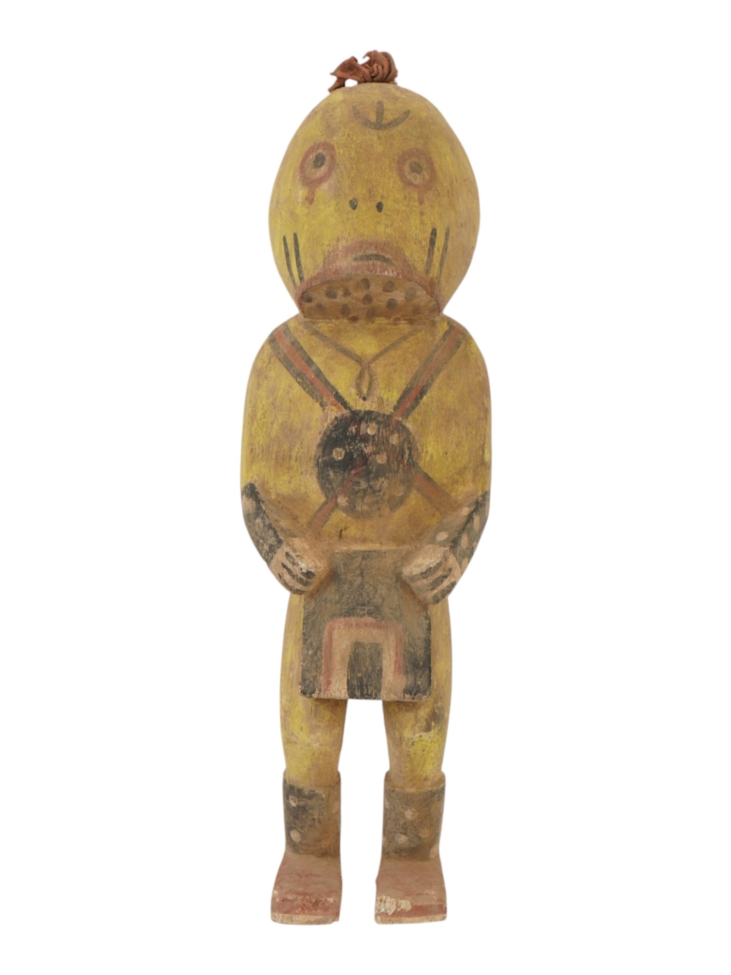 VINTAGE AMERICAN CARVED WOOD DOLL FIGURINE (1 of 7)