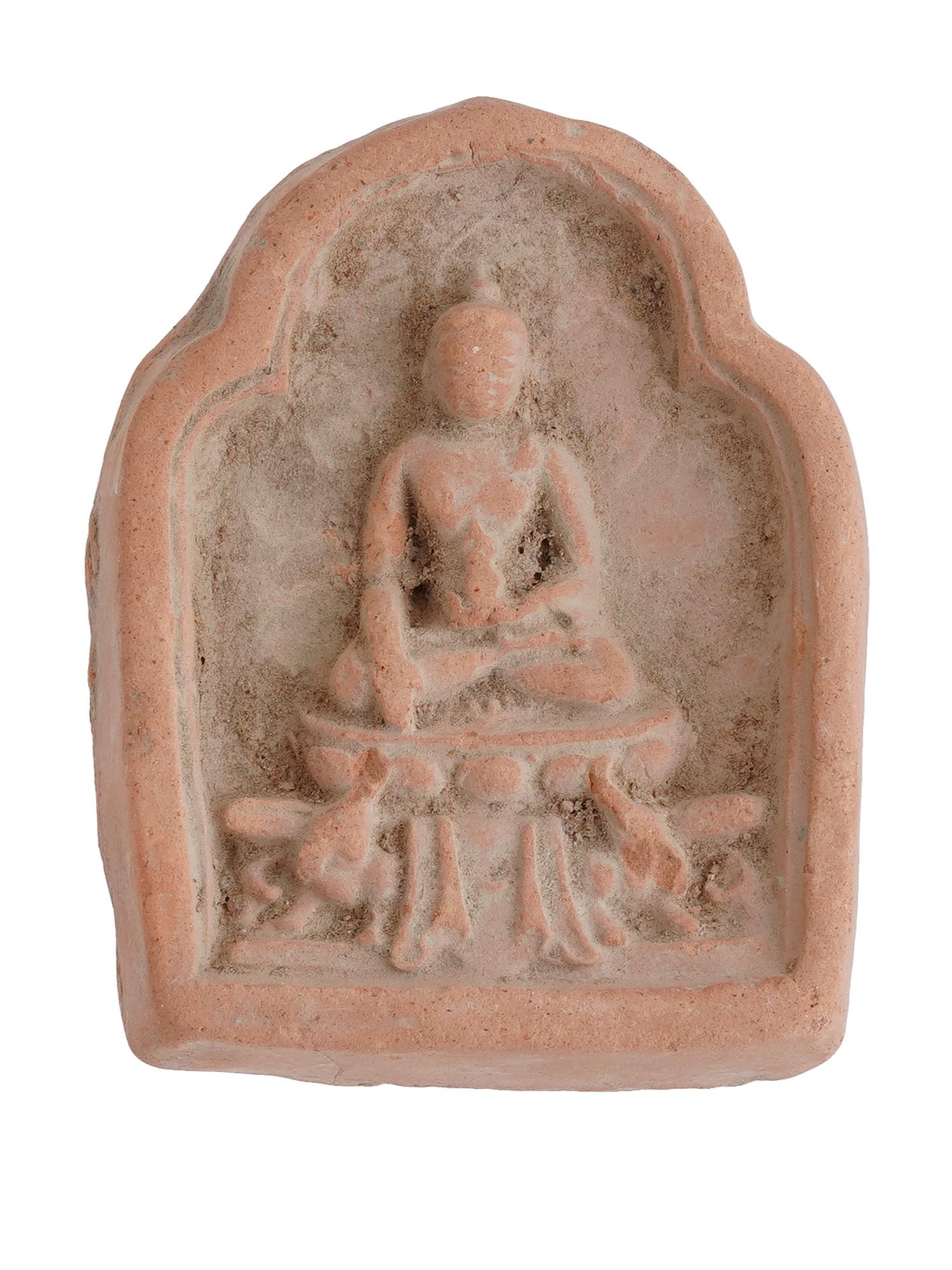 ANCIENT CHINESE HAN DYNASTY TERRACOTTA PLAQUE BUDDHA (1 of 3)